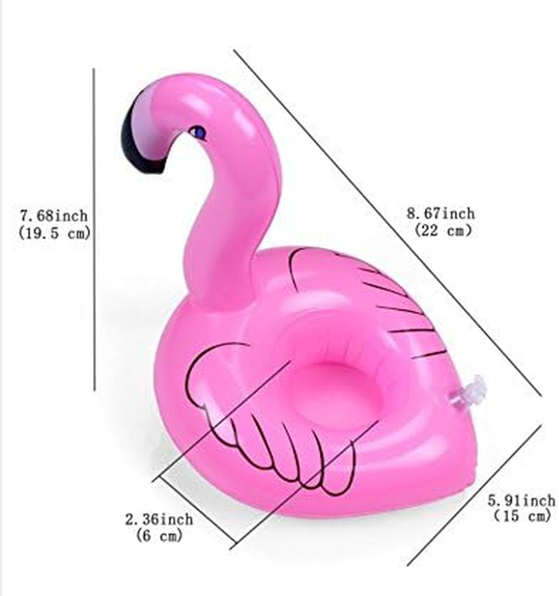 Diversity Land 4X Inflatable Flamingo Drink Holder Floating Cup Holders Pool Can Holder image number 4
