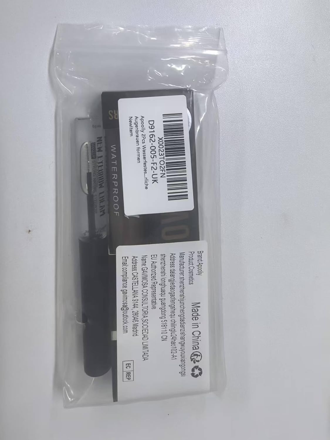 Apooliy 2Pcs Waterproof Eyebrow Gel Set，Highly Pigmented Liquid Eye Brow Gel and Clear Setting Brow Glue,Shaping Natural Eyebrows image number 5