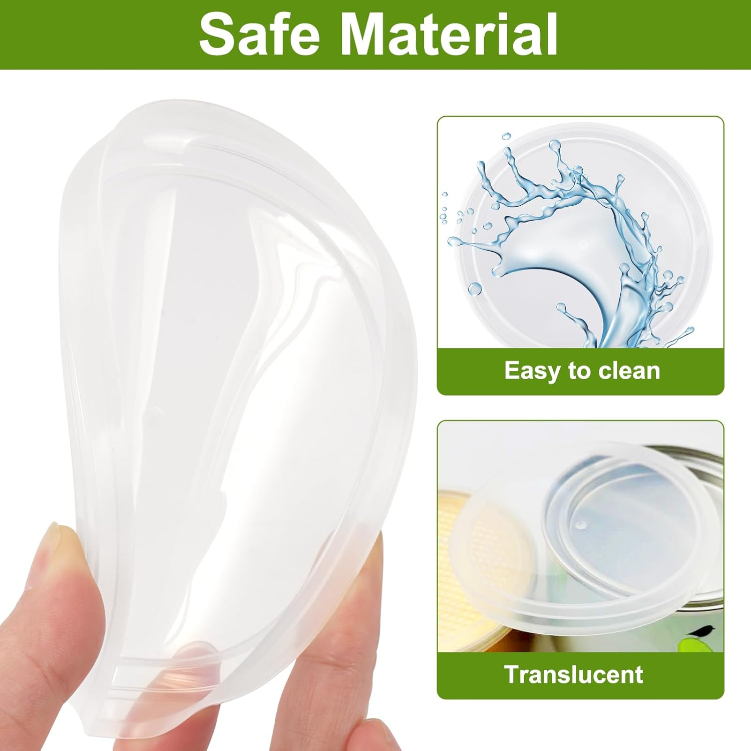 Pack of 12 Can Lids, Cat Food, Lids for Cat Food Cans in 3 Different Can Lids/Canning Lids 200 G, 400 G and 800 G, Can Lid Dog Food Transparent for Food Storage image number 4