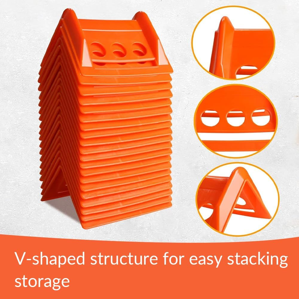 20 Pieces of Cargo Edge Protectors, Plastic Strap Protectors, Pad Protection Straps, Stackable Storage, Protect Cargo Edges, for Transport Cargo Protection (Orange) image number 4
