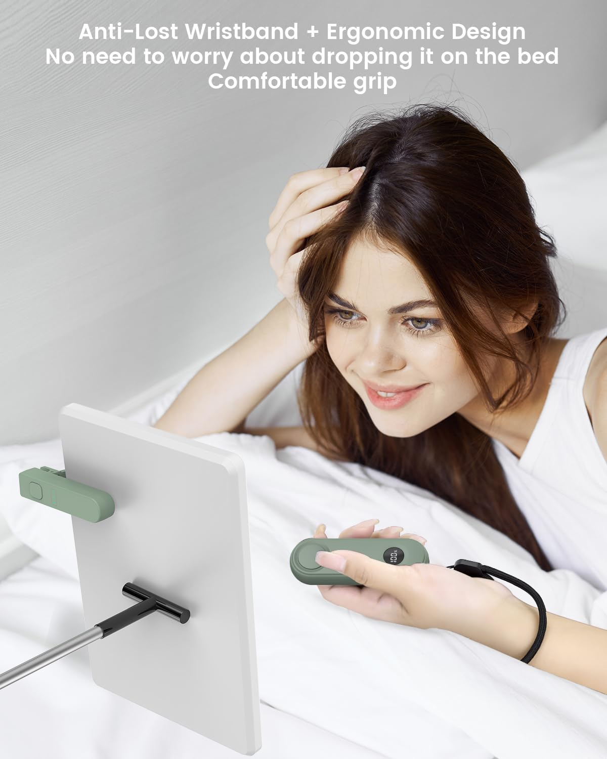 RF Remote Page Turner for Kindle, RF Remote Control Clicker, for Kindle Paperwhite Accessories Kobo E-Book Ipad Tablets Phone Reading Novels,E-Book,Green - Pink image number 6