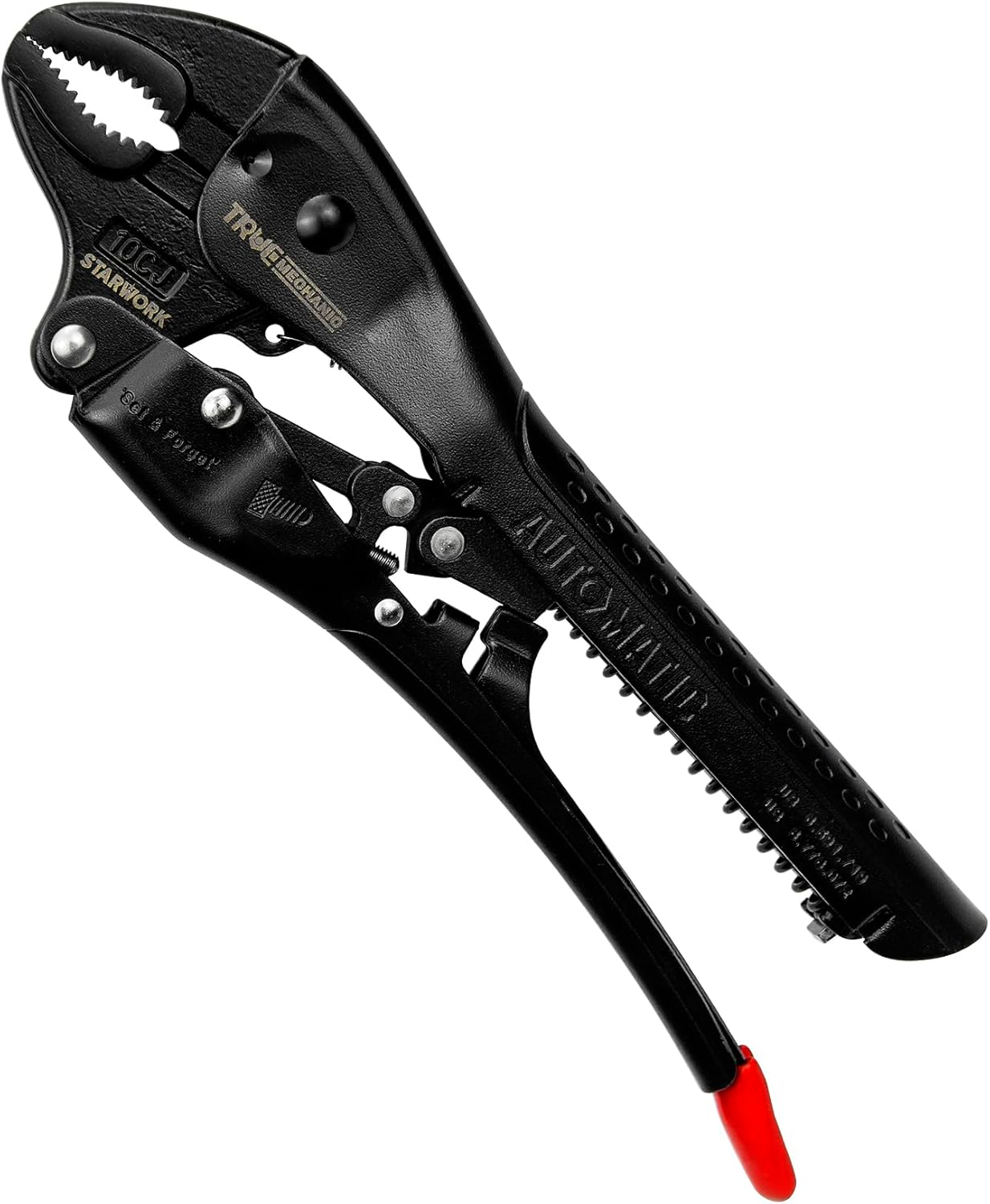 STARWORK TRUE MECHANIC&trade; Automatic Curved Jaw Locking Pliers 10-Inch