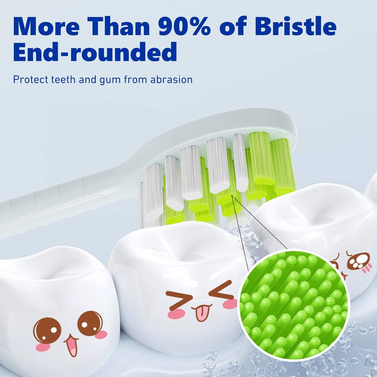 Compatible with Philips One Series Sonicare Electric Toothbrush Replacement Brush Heads,For Philips One HY1100 HY1200 BD100/AZ Series Electric Toothbrush,10 Pack (Mint Light Blue, M) - Mint Light Blue image number 2