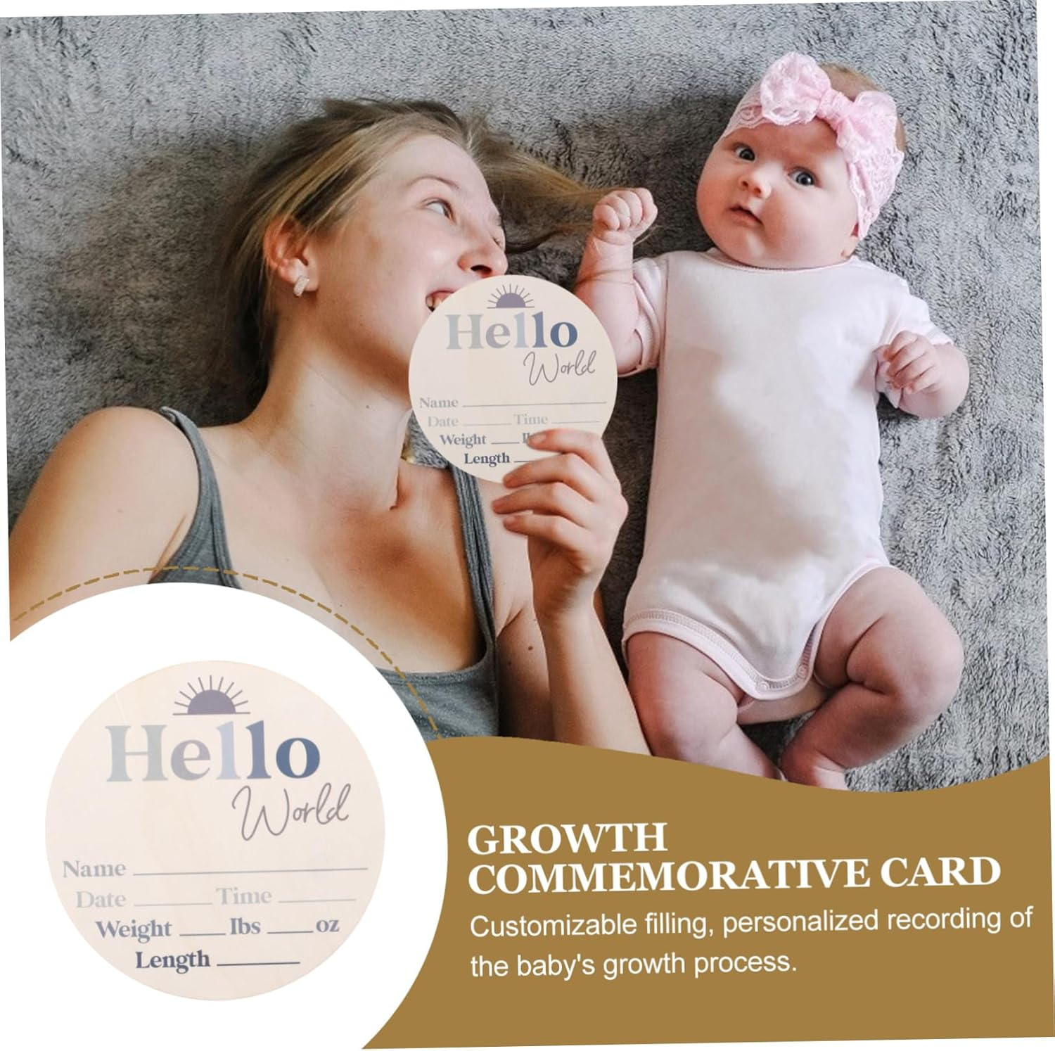 BESPORTBLE Growth Commemorative Girl Sign Newborn Milestone Birth Announcement for Nursery Decor image number 4