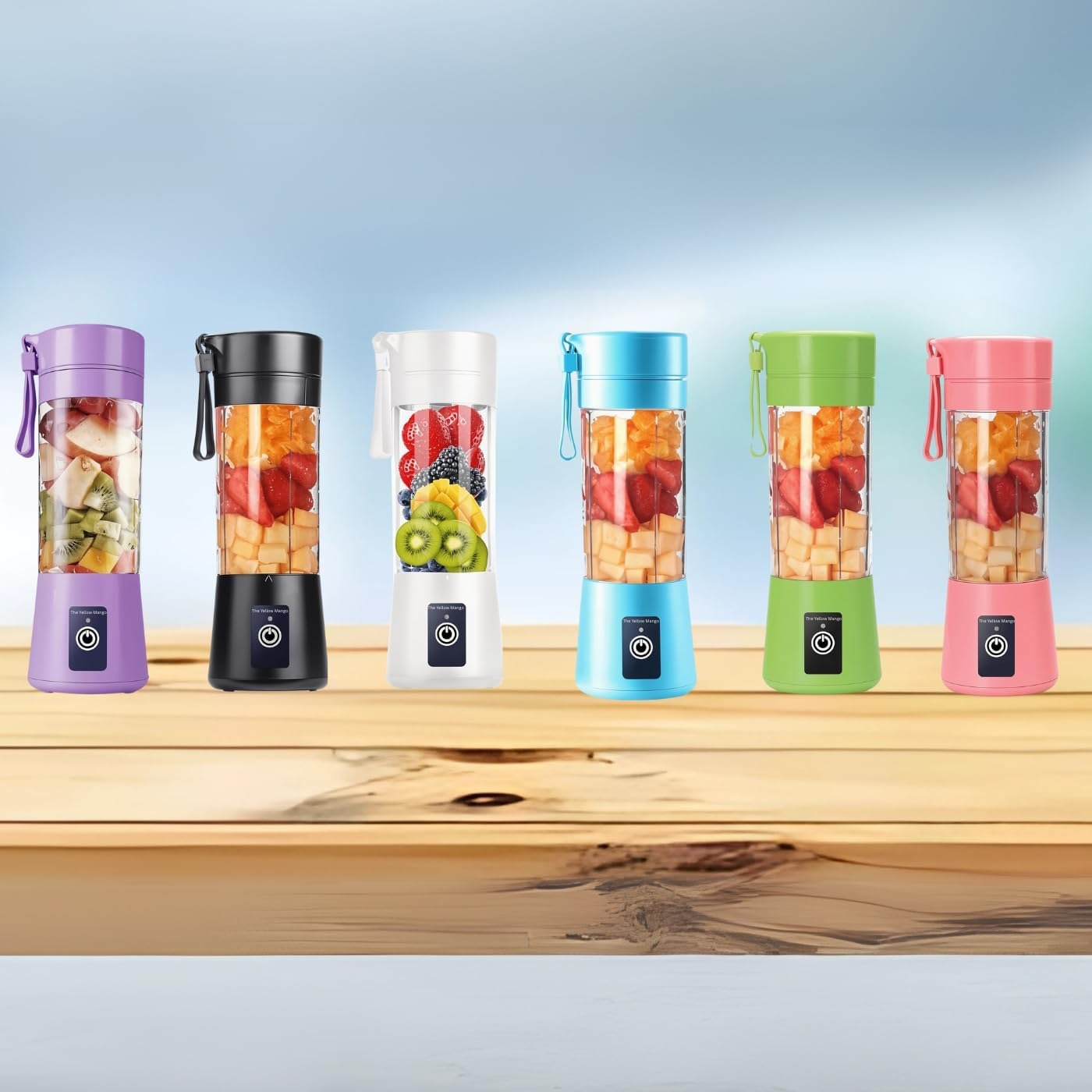 Portable Blender Cup, Electric USB Mini Juicer Blender for Shakes and Smoothies, 380Ml, 6 Stainless Steel Blades, Rechargeable, Lightweight, Black, Ideal for Travel & Gym (Pink) image number 5