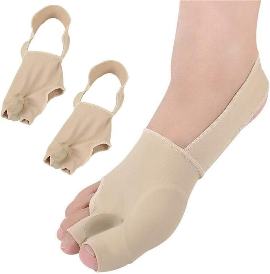 Bunion Straightener Protector Relief Sleeve W/Gel Bunion Stretchy Pads Cushioned Splint, Bunion Cushions,Orthopedic Hallux Valgus Overlapping Corrector Bootie Guard Hammer Toe Pain Aid Surgery Treatment 2 Pcs image number 3