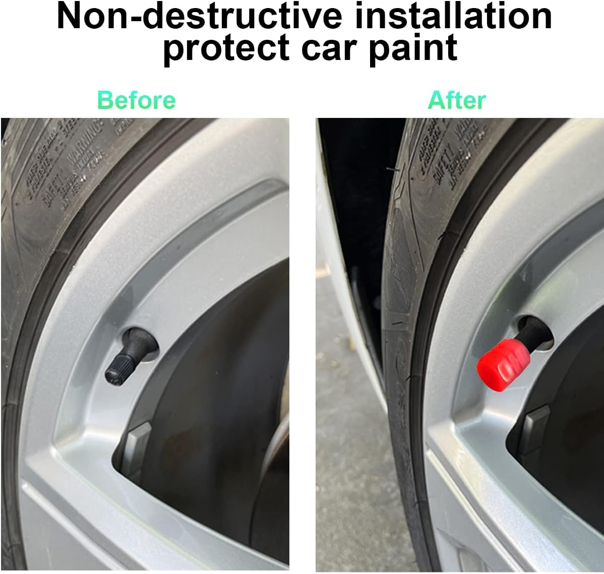 12PCS Fluorescent Car Tire Valve Stem Caps, Auto Corrosion Resistant Wheel Valve Cover, Luminous Illuminated Glow in the Dark, Car Decor Accessories Universal for SUV, Trucks, Car (Red(1)) - Blue/Flag image number 6