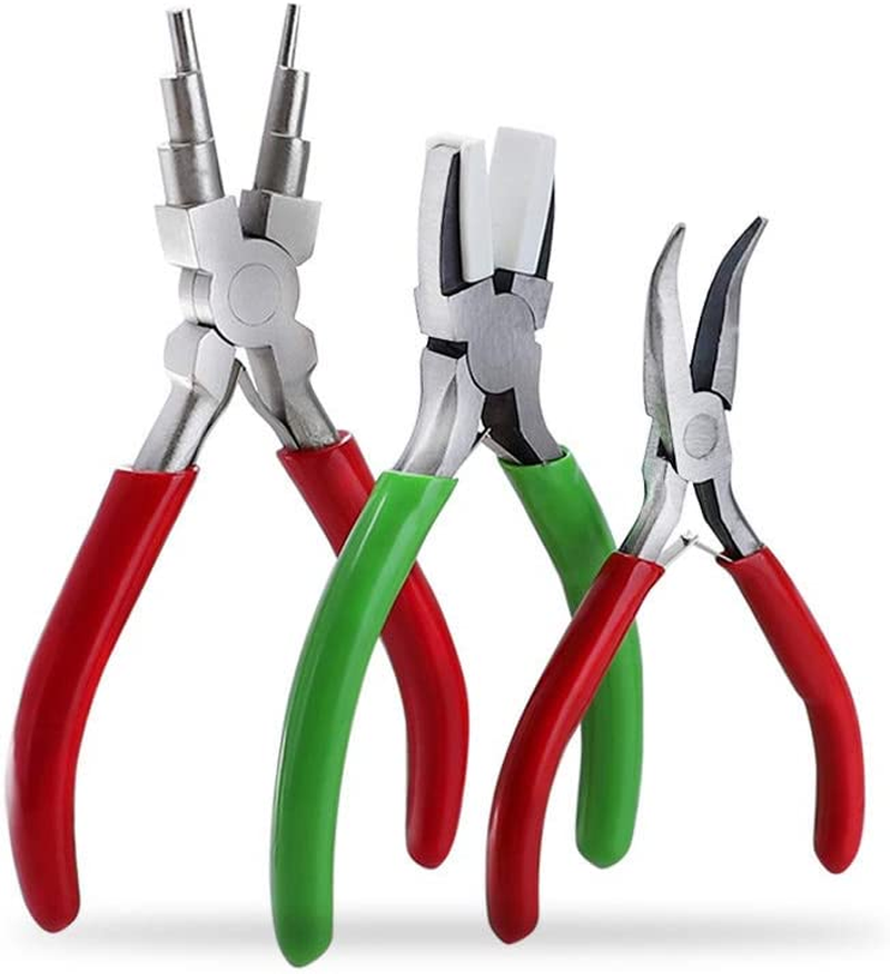 Meichoon Jewelry Pliers Set 3 Piece Includes 6-In-1 Bail Making Looping Pliers Artistic Wire Nylon Jaw Pliers and Bent Nose Pliers for Beading, Looping, Shaping Wire, DIY Jewelry DC722 image number 5