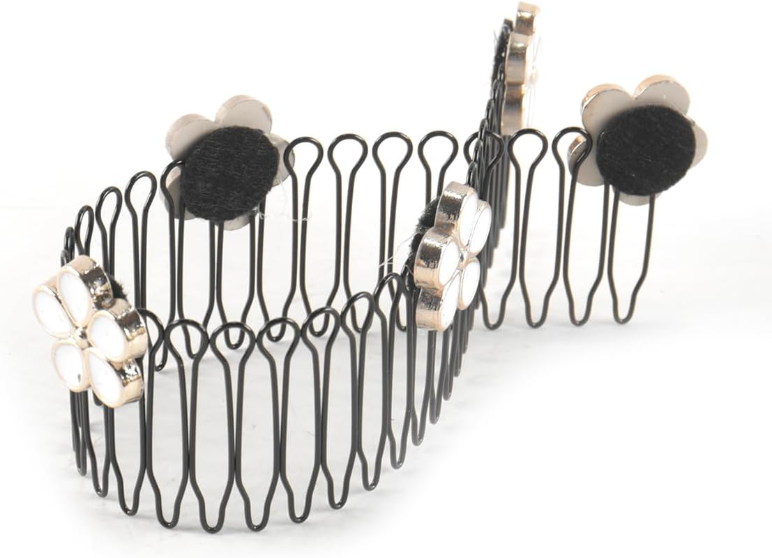 Hoite U Shaped Hair Styling Comb Tool Retractable Invisible Clips for Women Girls Vintage Asian Style Engraved Metal Brown Fit All Hair Types image number 5