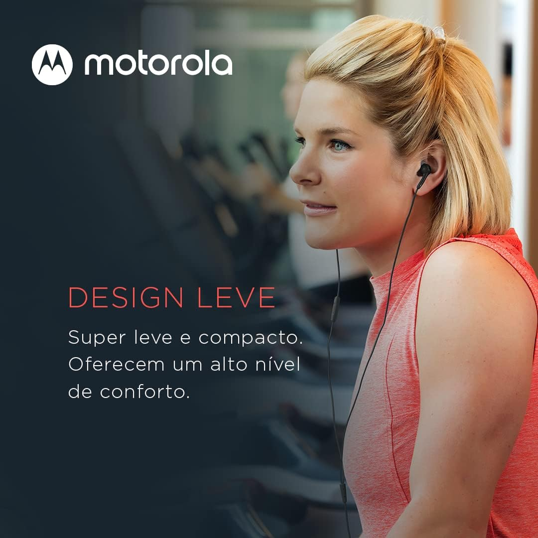 Motorola Sound Earbuds 105 - Wired In-Ear Stereo Headphones with Microphone for Hands-Free Calls - White, S/M/L - Slate image number 5