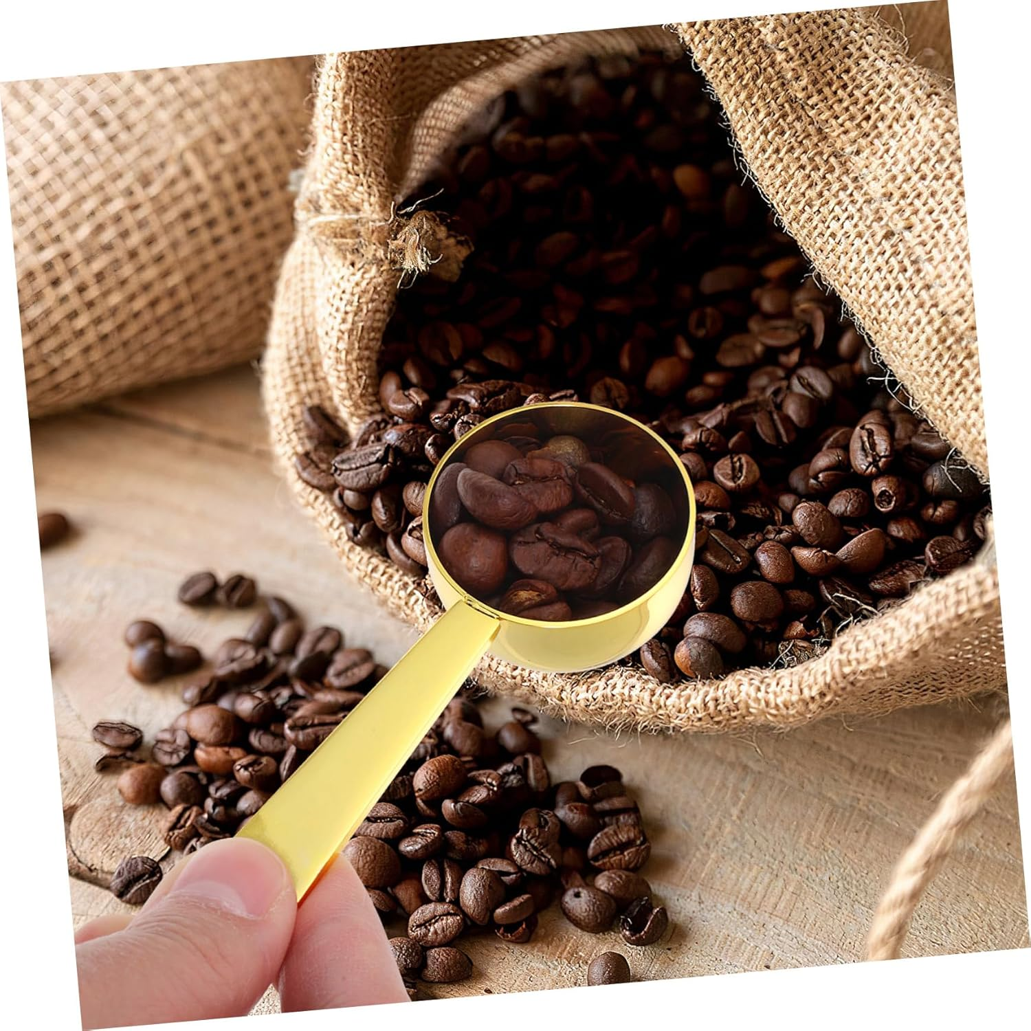 HOMOBABE Stainless Steel Measuring Spoon for Coffee Drip Pressed Bottom Scoop Kitchen Tool for Milk Sugar Tea Salt image number 5