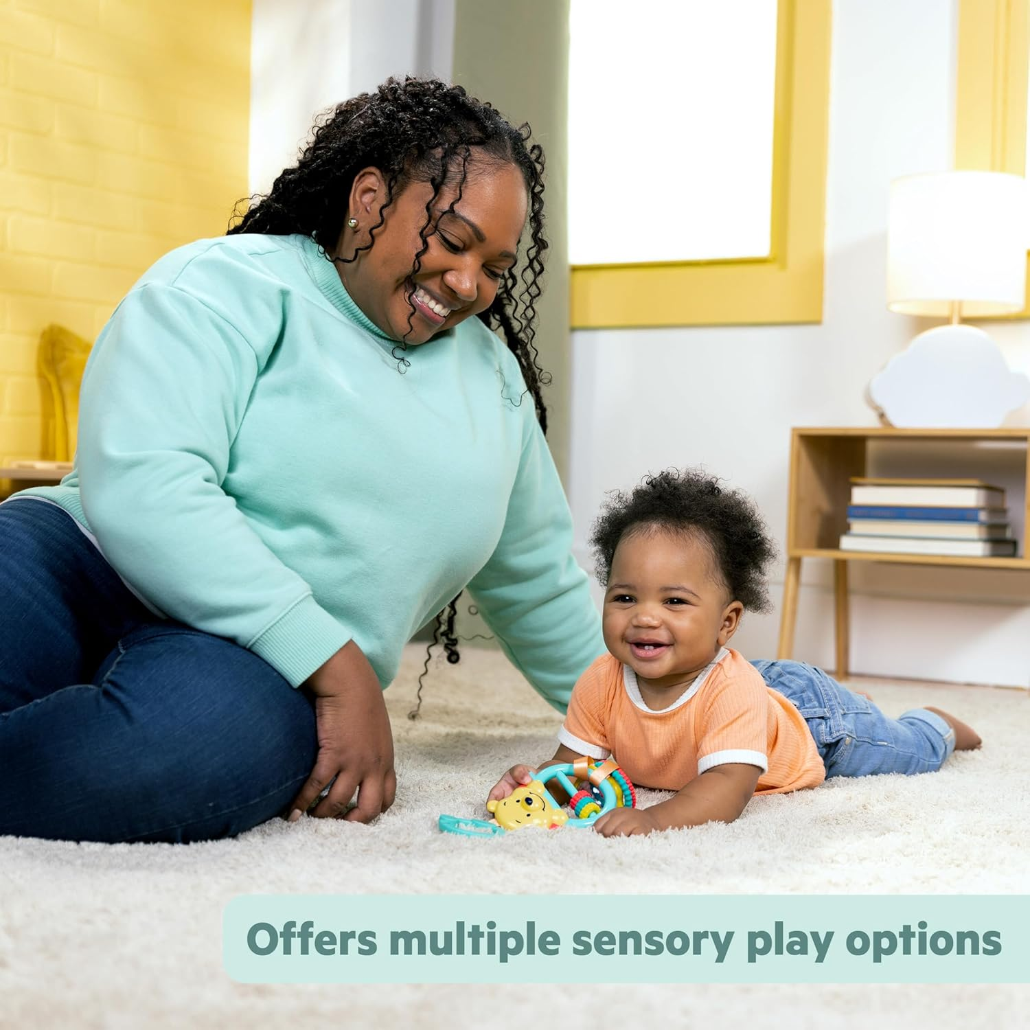 Disney Baby Winnie the Pooh Busy Bear Activity Toy by Bright Starts, Unisex Stroller Toy, Newborns & Up - Multicolored image number 5