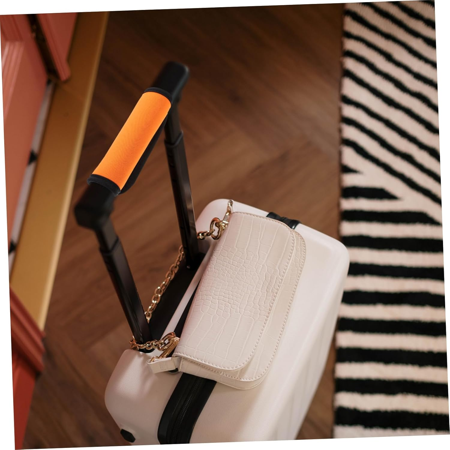 TOGEVAL Suitcase Handle Wraps Luggage Handle Covers Hand Protectors Decorative Saddles for Luggage image number 1
