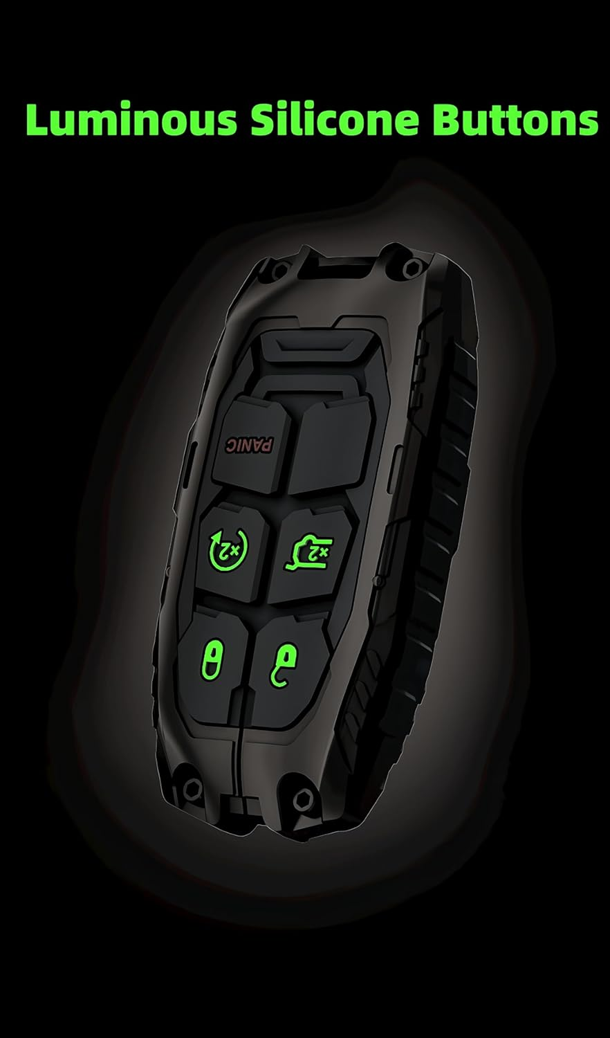 Heavy Zinc Alloy Key Fob Cover, Keychain, Key Case, Accessories Compatible with Jeep Dodge image number 3