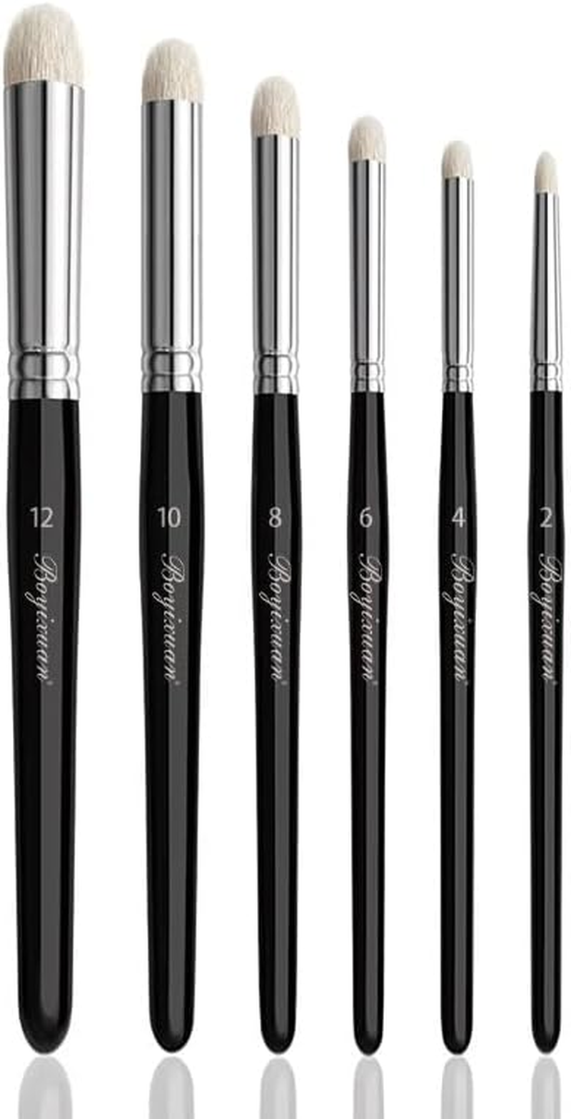 Professional Dry Brush Set for Miniature Painting - 6 Sizes Goat Hair Art Brushes for Acrylic, Oil & Watercolor - Perfect for Tabletop, Wargames, Citadel & Model Detailing image number 4