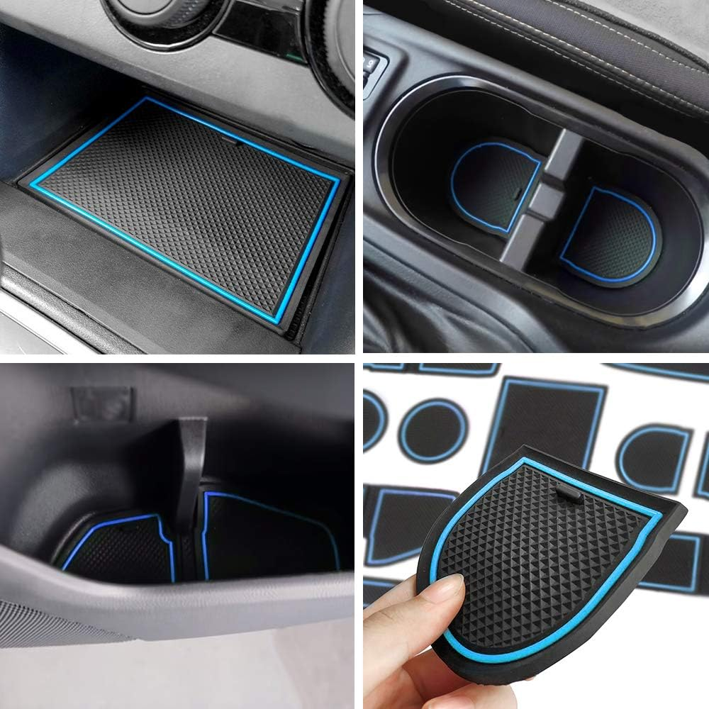 Auovo Dashboard Mats for Subaru Forester Accessories 2019-2021 Subaru Crosstrek/Impreza 2018-2021 Car Interior Dash Rubber Pad Liner (1 Pcs Red Trim Dashboard Mat)