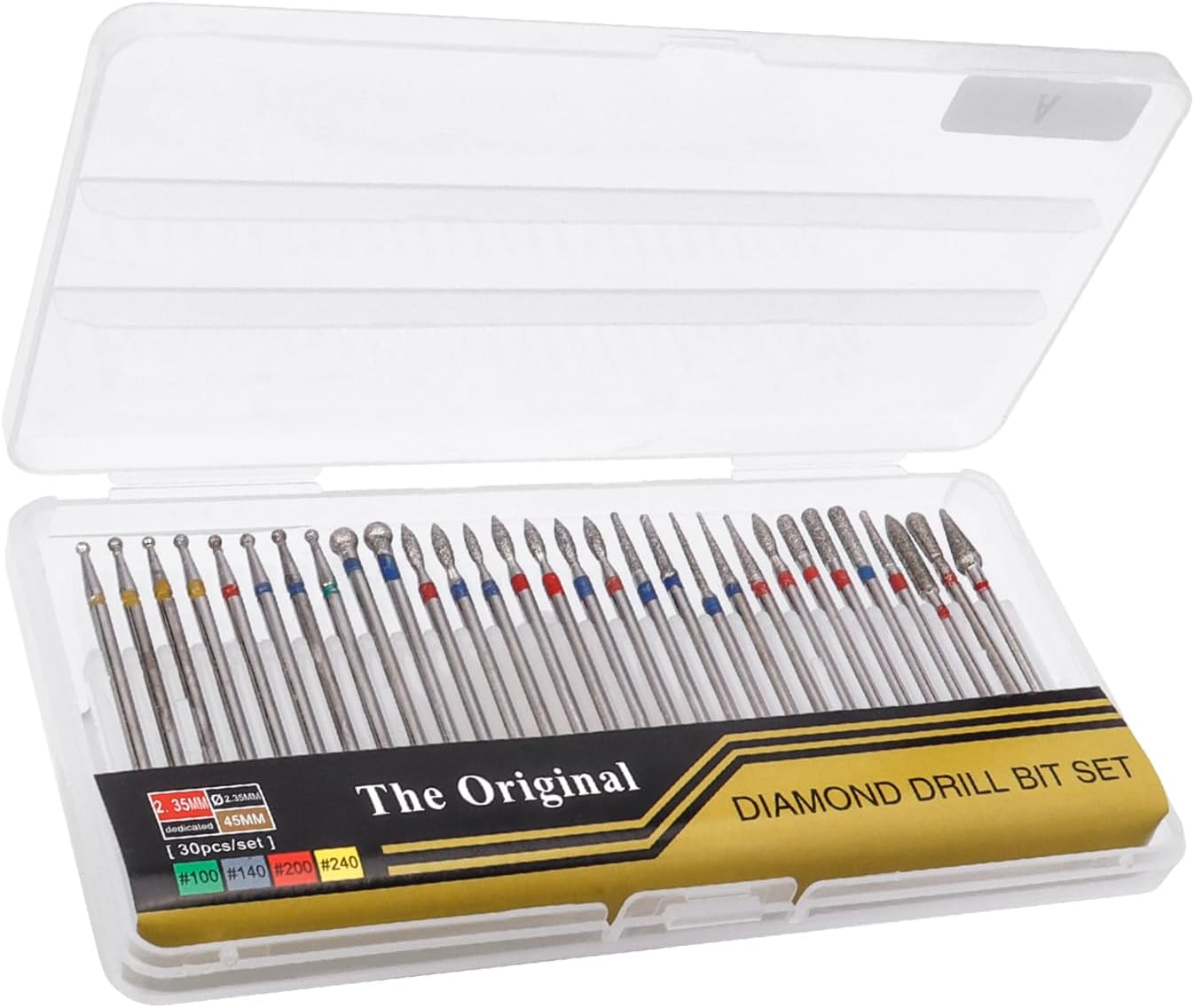 Mesee 30 Piece Nail Drill Bits, Diamond Nail Drill Set, Cuticle Drill Tools, Professional Nail Cutter Attachments, for Nail File, Manicure, Pedicure, Nail Care image number 2