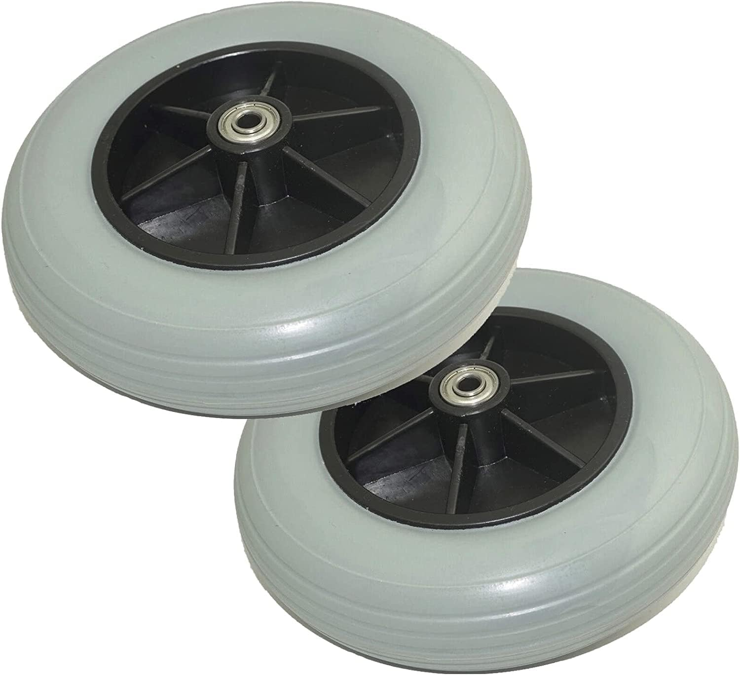 (Pair of Two) ，8" X 2" (200X50) Solid Rubber Front Rear Caster Tires Wheels Assembly for Power Wheelchair'S/Electric Wheelchair for Many Standard Wheelchairs Replace image number 5