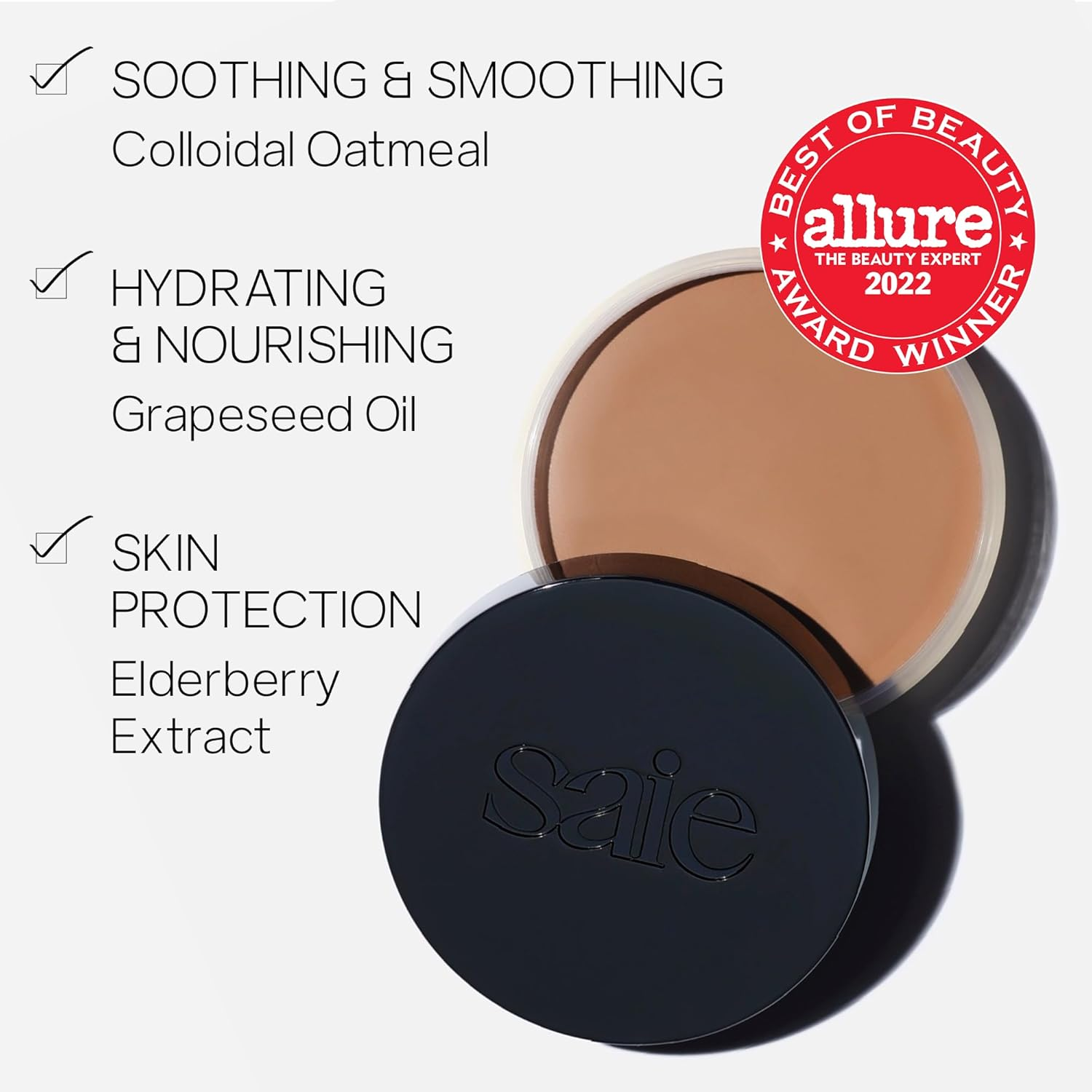 Saie Sun Melt Cream Bronzer - Buildable Balm Face Bronzer for Effortless Sculpting - Cream Contour Enriched with Vitamin C, Nourishing Skincare Ingredients & a Natural Finish - Tan Bronze (1 Oz) image number 5