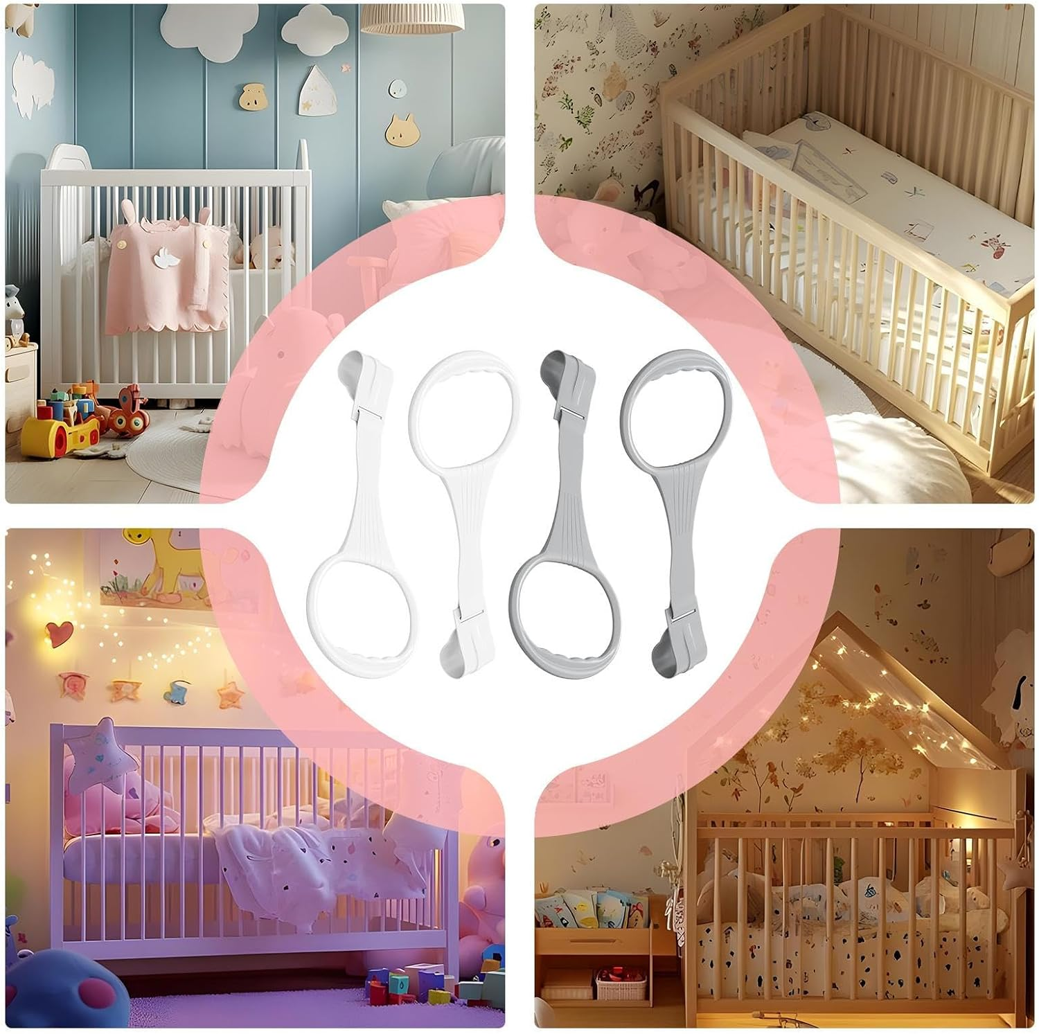 Wesleyyy Baby Play Pen Pull up Handles | Baby Walking Training Rings,Standing Assist Handles for Boys Girls Aged 6-36 Months, Walking Training Tool image number 3