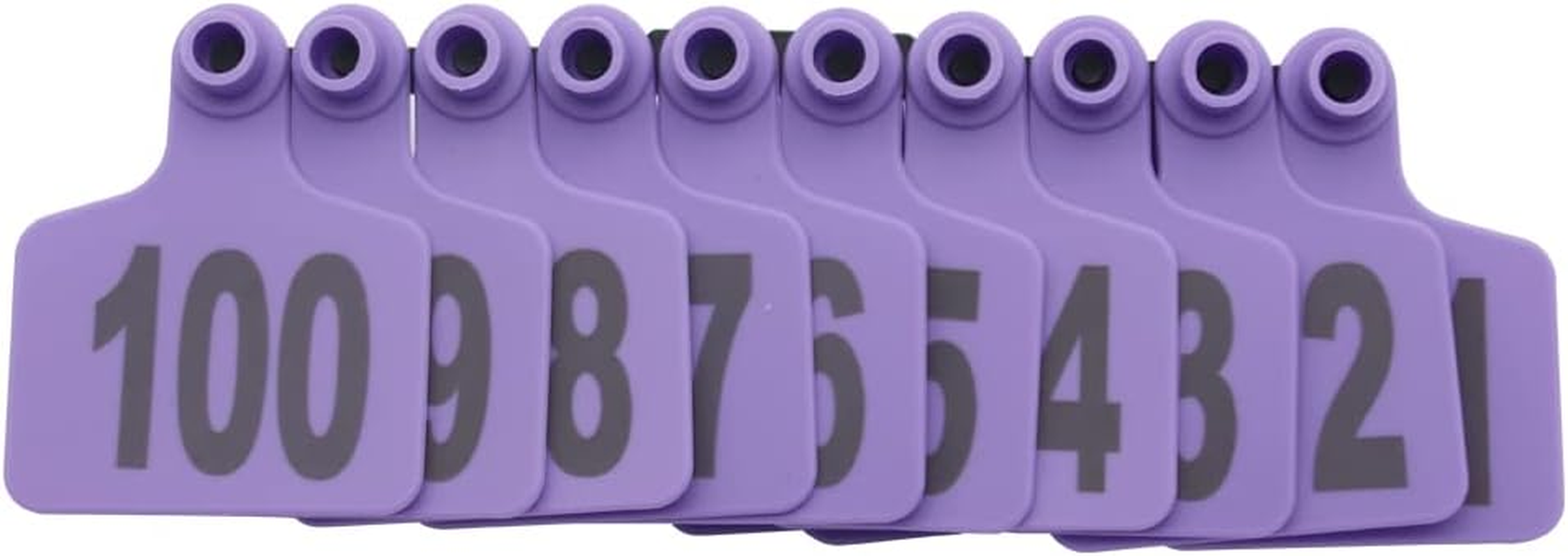 Cattle Ear Tags, Large Plastic Livestock Ear Tags for Sheep Cattle Calf Hog with Number 001-100/101-200/201-300, Animal Identification Ear Tag(Purple,001-100) image number 5