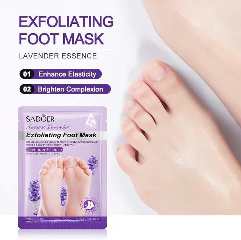 Foot Peel Mask 2 Pack, Exfoliator Peel off Calluses, Exfoliating Foot Care,Foot Exfoliator Repair Dry Cracked Feet,Peeling Away Dead Skin, Calluses, Dead Skin Callus Remover, Baby Soft Smooth Touch Feet-Men Women (Foot Masks) - Hand Masks image number 2