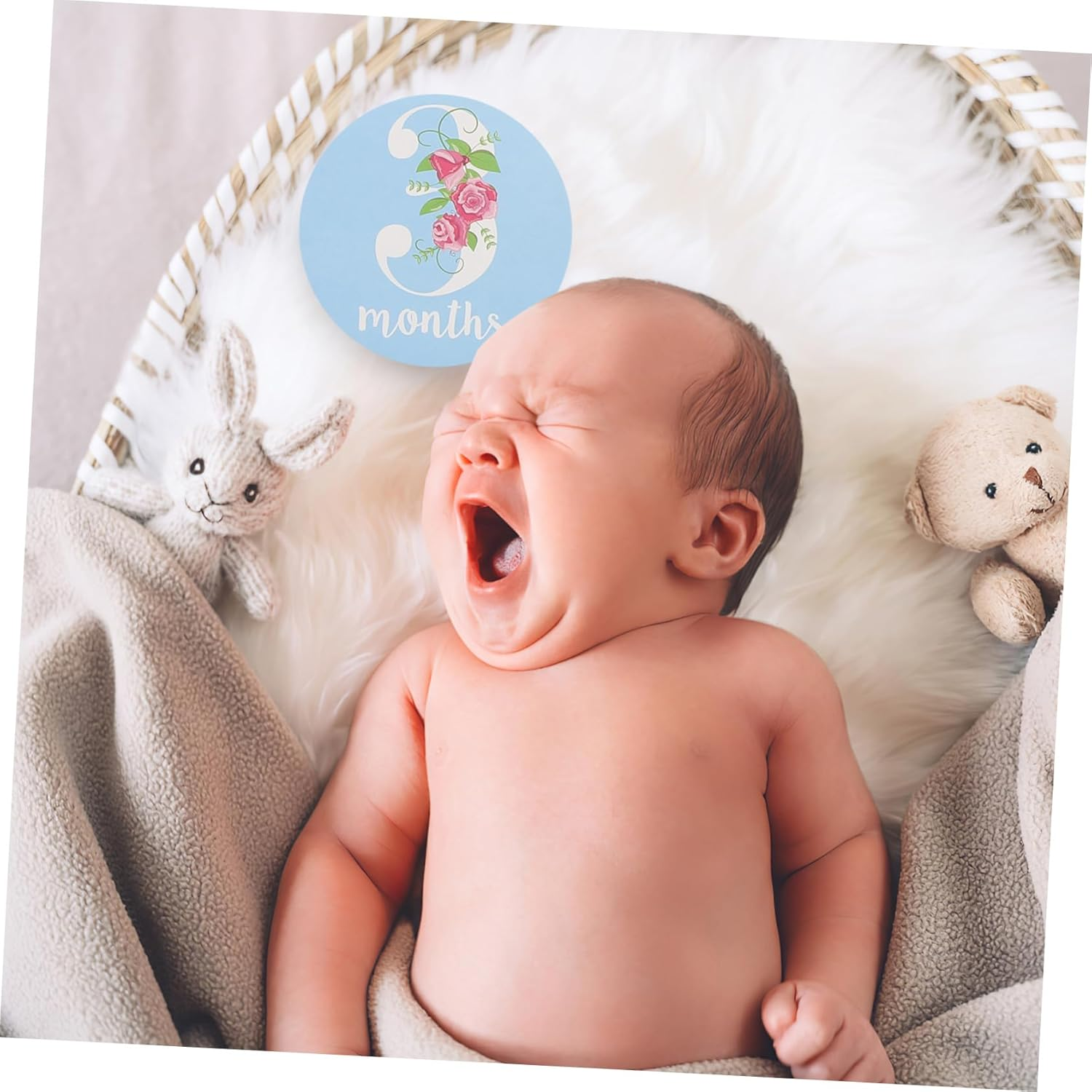 12Pcs Milestone Stickers Set Adorable Newborn Month Belly Stickers Creative Monthly Paste Photo Props for Growth Announcement and Keepsake image number 1