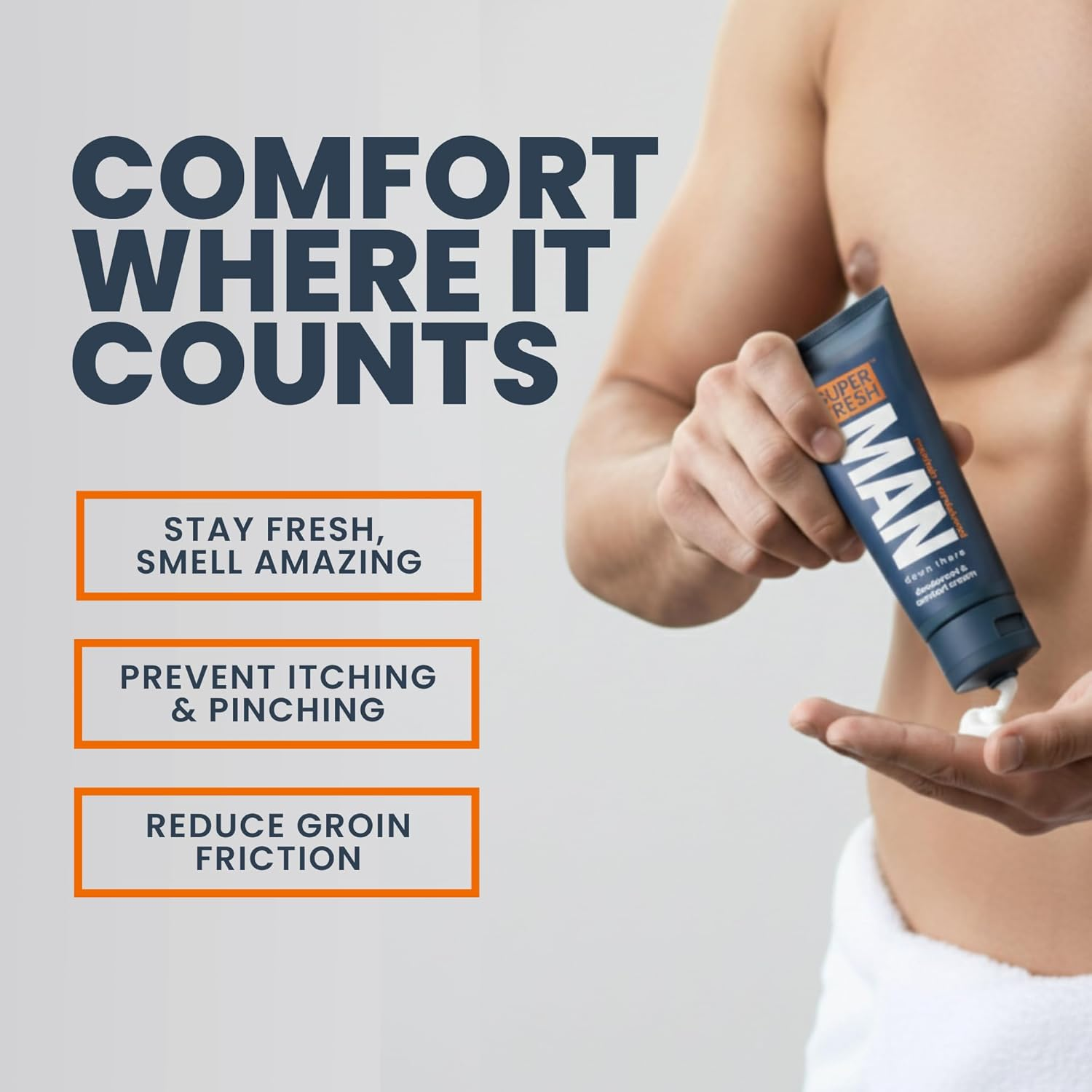 Super Fresh Ball Deodorant Lotion for Men Groin Butt and Body Hygiene Cream Controls Odor Prevents Chafing Aluminum Free Daily Freshness and Comfort Powder Lotion Formula in Convenient 4 Oz Tube image number 5