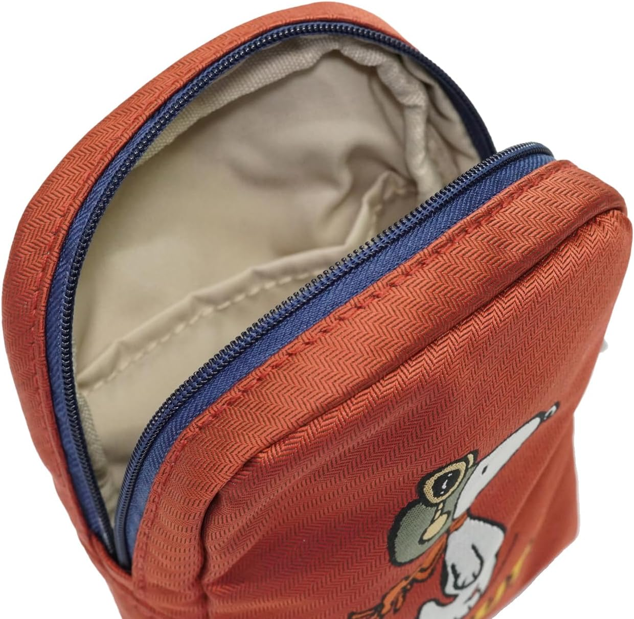Peanuts PNDW1634 Peanuts Cosmetic Bag (Snoopy Flying Ace Pattern), Orange image number 4