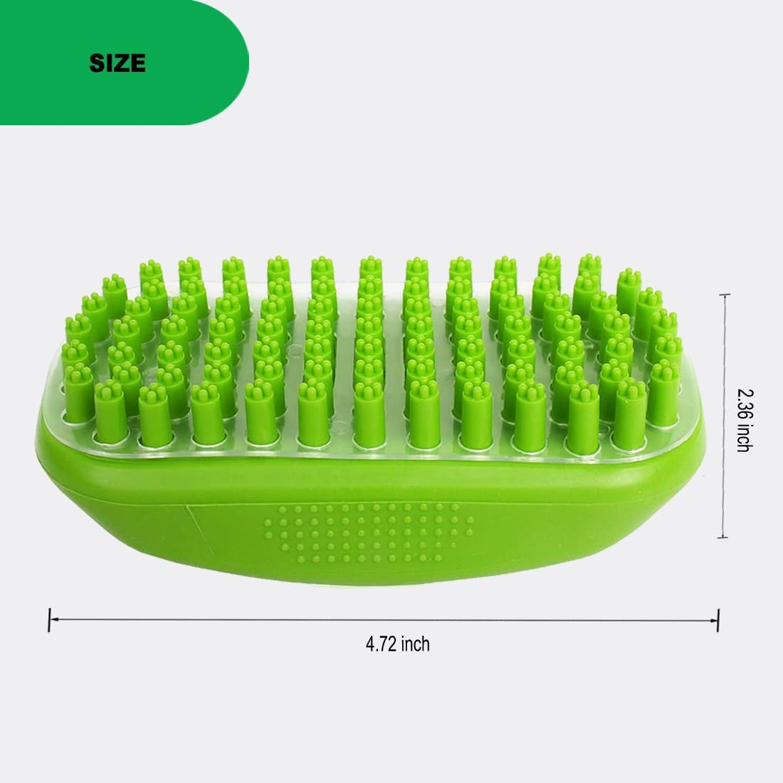Metopets Dog Bath Brush, Multi-Functional Pet Grooming Brush with Rubber Bristles for Deshedding, Massaging, and Relaxing image number 1