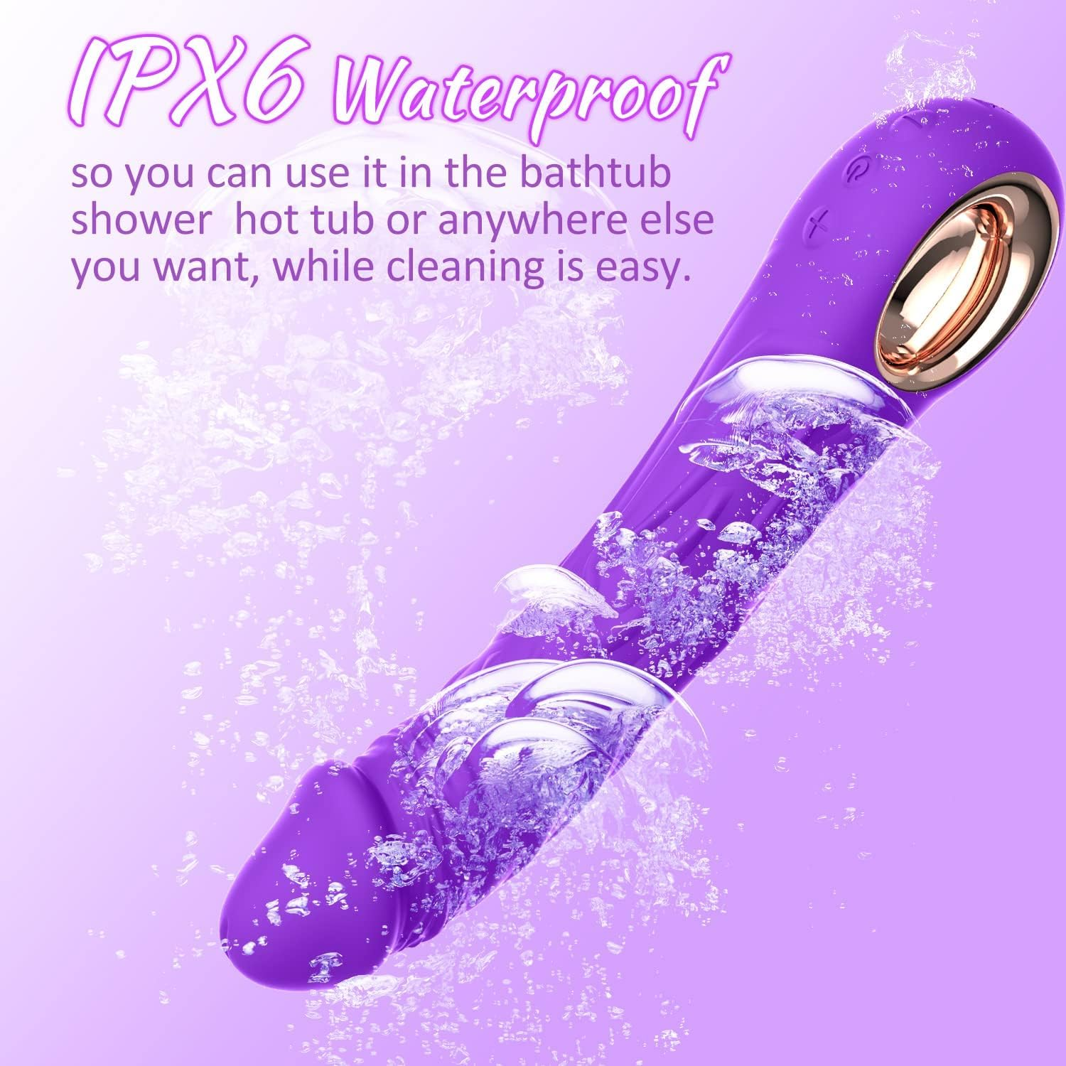 Women Sex Toys Dildo Vibrator, Sex Toys Clitoris G Spot Anal Stimulator with 10 Powerful Vibration Mode, Waterproof Powerful Vibrator for Couples (Purple)