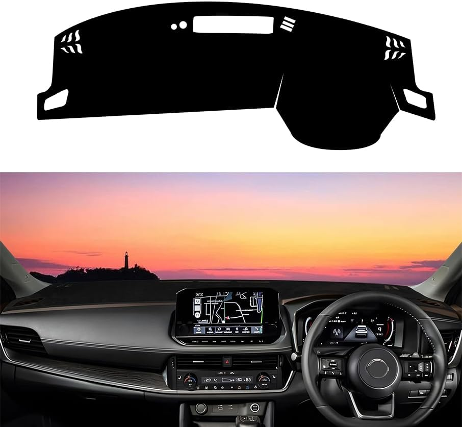 Evervenz Dash Mat for Nissan X-Trail 2021 2022 2023 2024 2025 Flannel（Without HUD） Dash Cover Dashboard Cover Trail01 image number 3