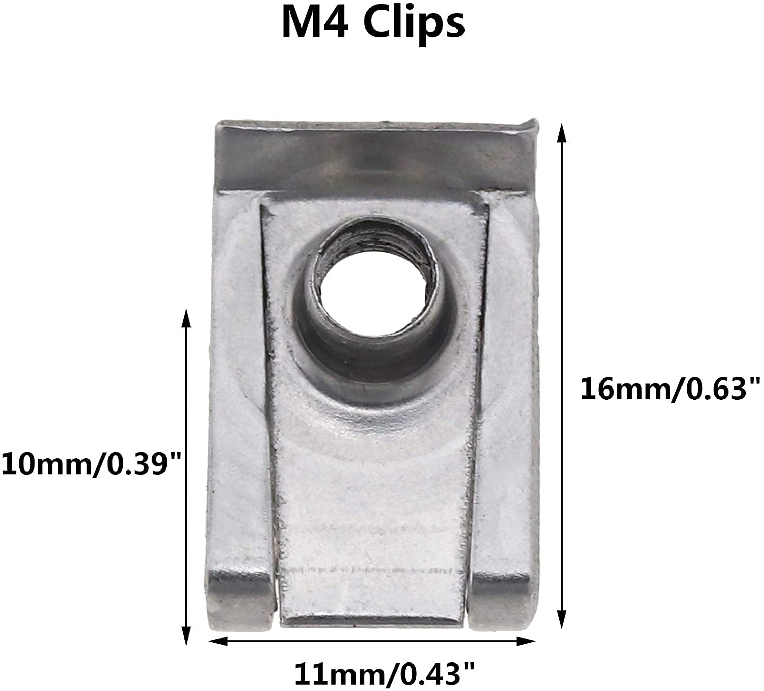 80 Pcs Thread Clip Nut Set U-Shaped Nut M4 M5 M6 M8 for Automobile Motorcycle Interior Trim Set image number 5