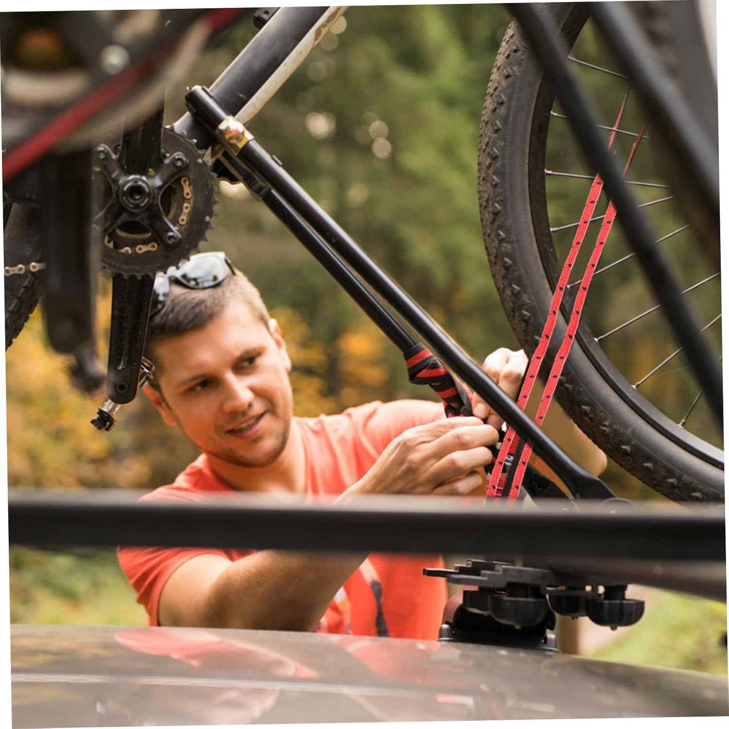 OSALADI 3Pcs Luggage Rack Telescopic Rope Elastic Straps for Cargo Tie-Down Strap Rubber Band Lashing for Luggage Binding for Outdoor Camping and Travel