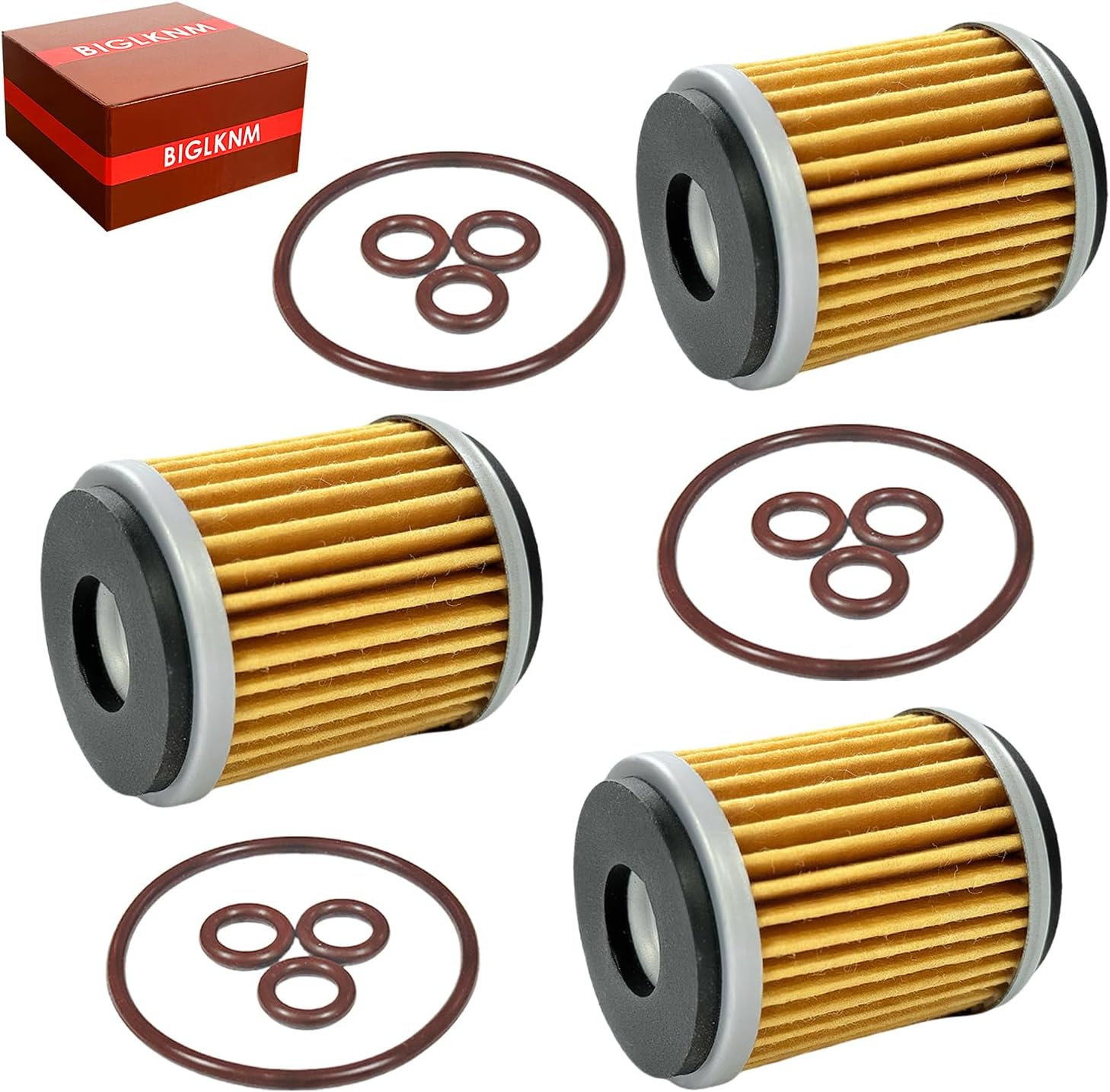 BIGLKNM 3 Packs Oil Filter with O-Ring 5D3-13440-09-00 for Yamaha YFZ450 YZ250F YZ426F WR250F WR450F WR426F 5D3-13440-02-00 ATV Oil Filter image number 3