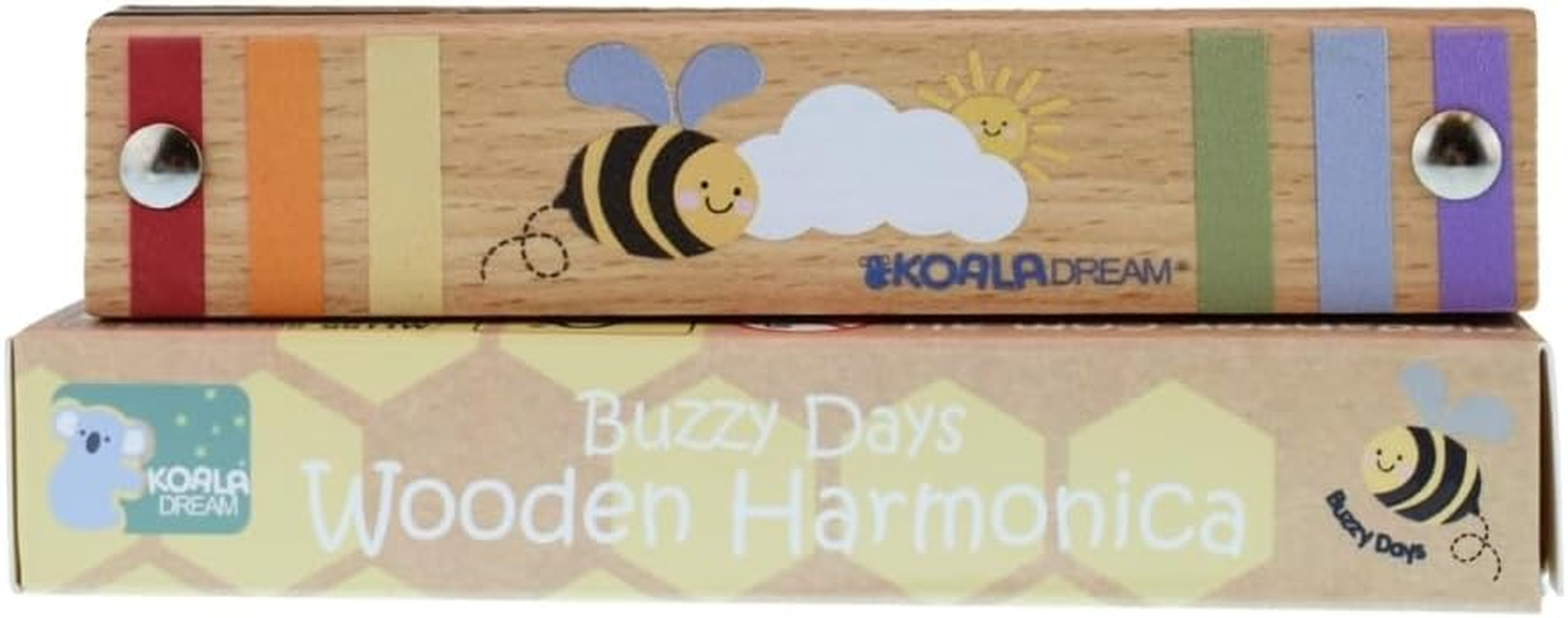 Koala Dream - Buzzy Days BEE Harmonica - Buzzy Days Bee Design, Garden & Cloud Themes, Fsc-Certified, Child-Safe & Non-Toxic image number 5