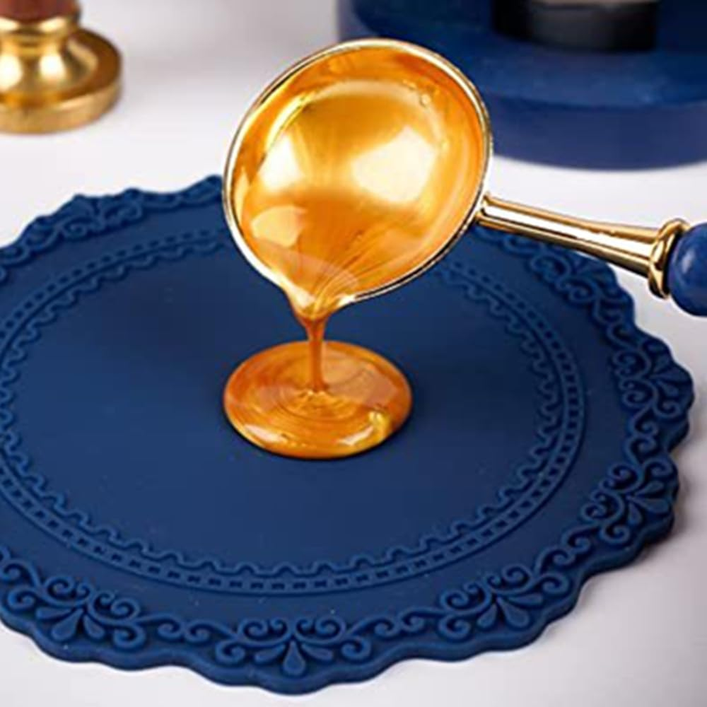 Sealing Wax Kit, Wax Seal Kit, Wood Wax Seal Warmer, Cuicanfla 2 PCS Seal Furnace Melting Tool for Stamp Letter Envelope Wax Seal Sticks Sealing Wax Beads, Beech image number 2