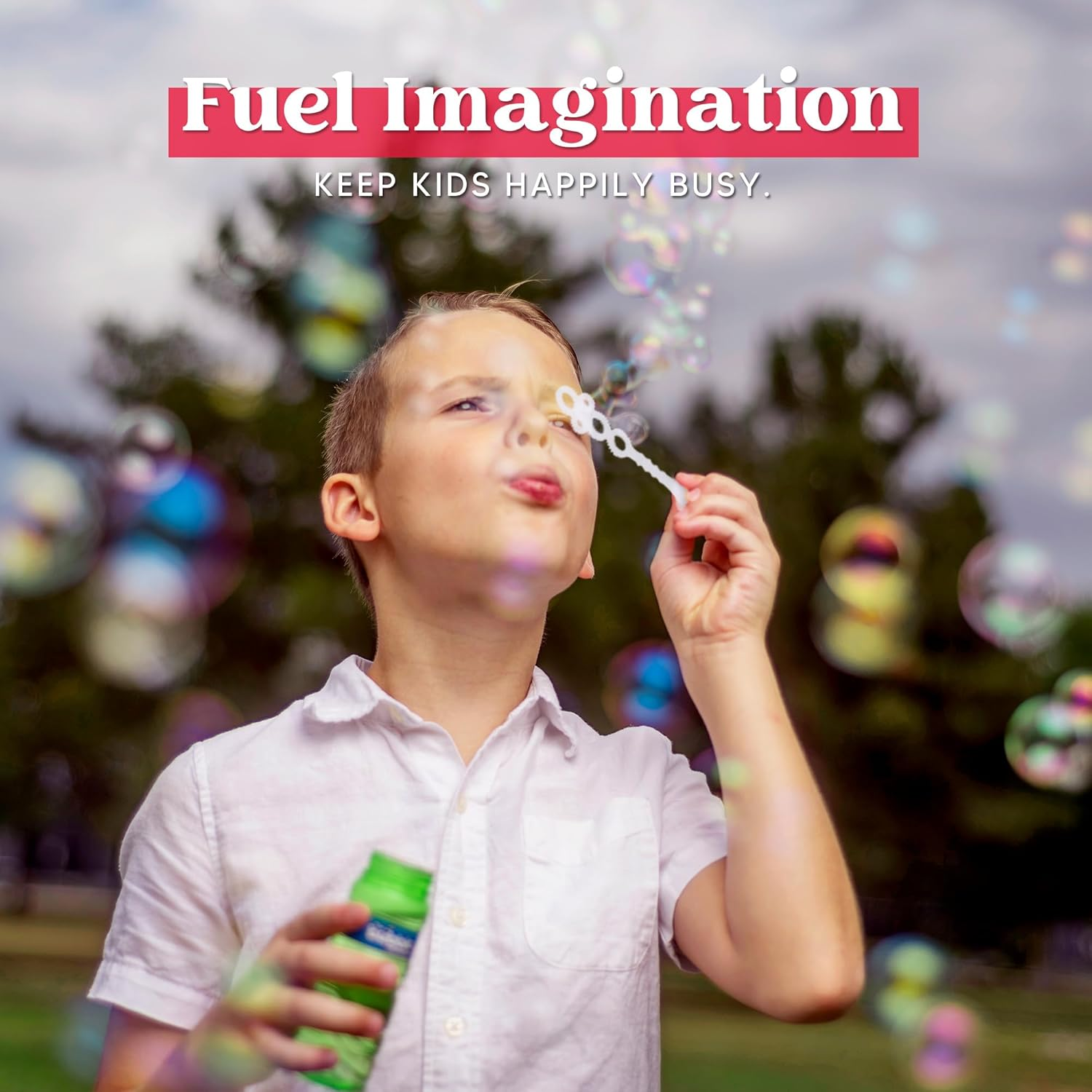 JOYIN 12 Pack Bubble Bottles (4Oz Bubbles Solution), Bubbles Party Favors for Kids, Bubbles Wand Bulk, 6 Colors Large Bubble Kit, Easter Basket Stuffers for Toddler, Summer Toddler Outdoor Toys image number 6