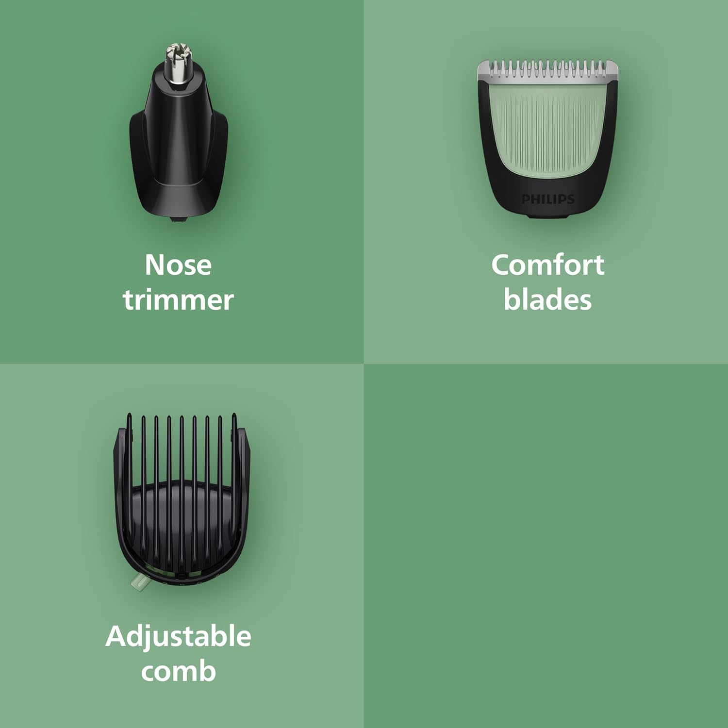 Philips Multigroom 3000 Series All-In-One 7-Piece Trimmer - Shaver and Clipper for Face & Head, Self-Sharpening Skin-Friendly Blades, 10 Length Settings, Model MG3930/15 image number 4