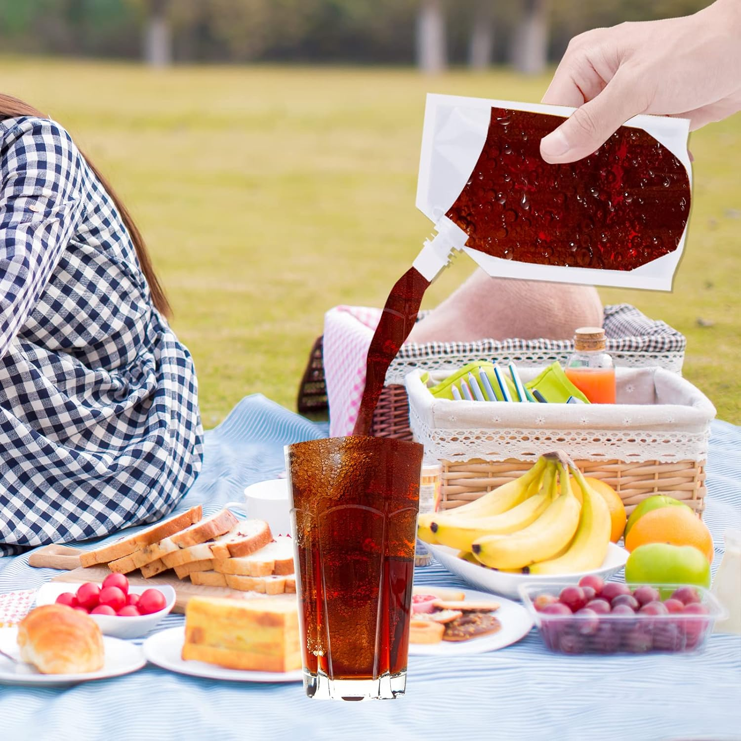 Travel Pouch,10Pcs Plastic Reusable Hip Flask with Spout,Drink Pouches for Festivals Hide Alcohol,Juice, Sneak Booze, Liquor, Rum, Water-350Ml