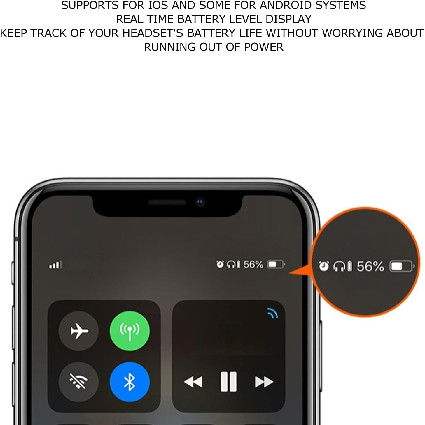 Bewinner Bluetooth Headphones, Wireless Neckband Headset with Retractable Earbuds, Multifunctional Vibration Caller ID Clip, Wireless Sports Headphones for Sports image number 5