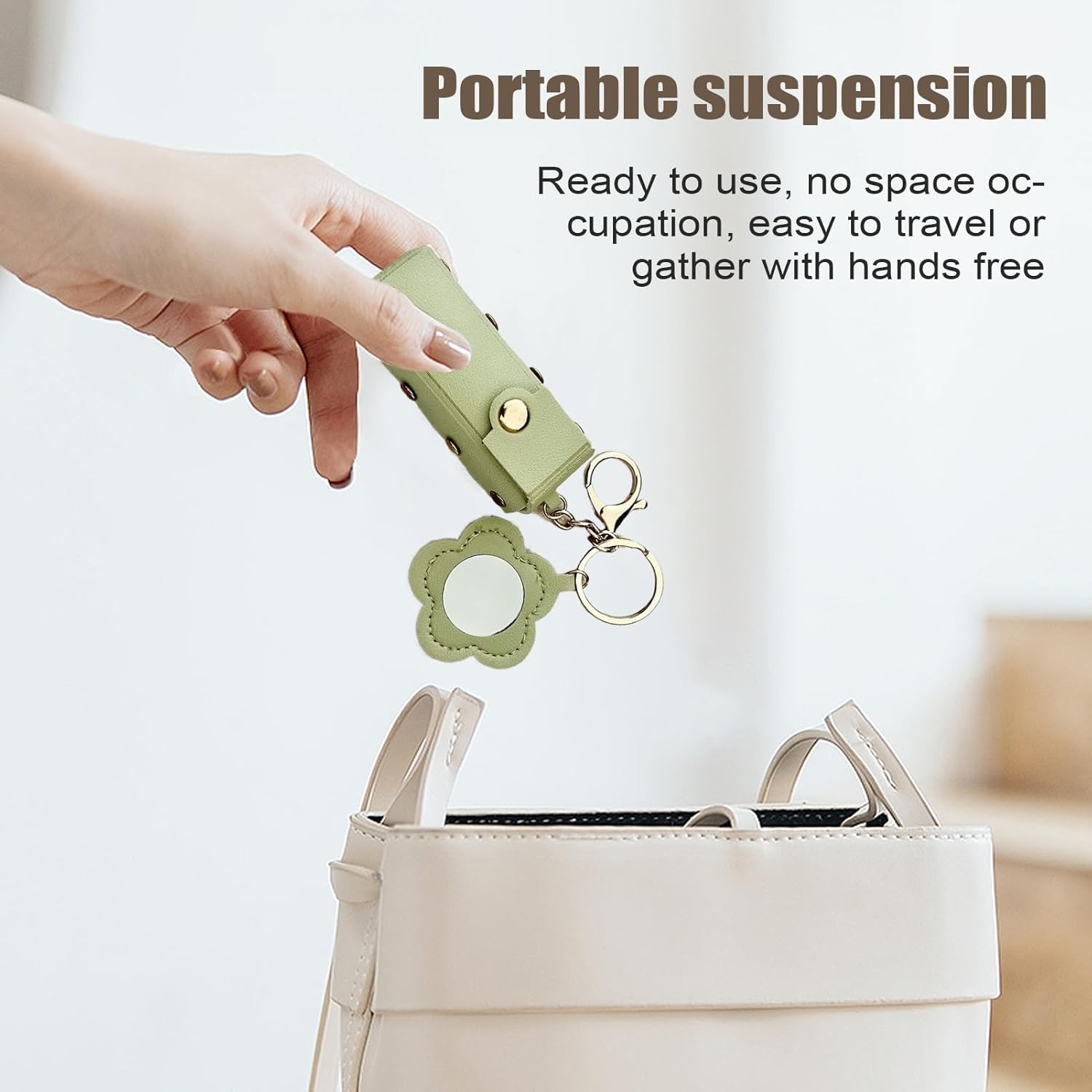 Mivpzisk Lip Balm Case, PU Leather Lip Balm Holder, Fashion Portable Cosmetic Pouch for Women Girls Makeup Travel Car Key image number 1