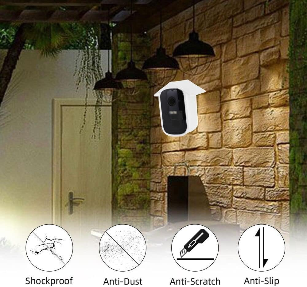 RUNAAJA for Eufy Cam 2C & Pro Cover Silicone Case Protection Camouflage CCTV Security Camera Water Proof Silicone Cover Protective Case for Ring (White*2) - White*2 image number 5