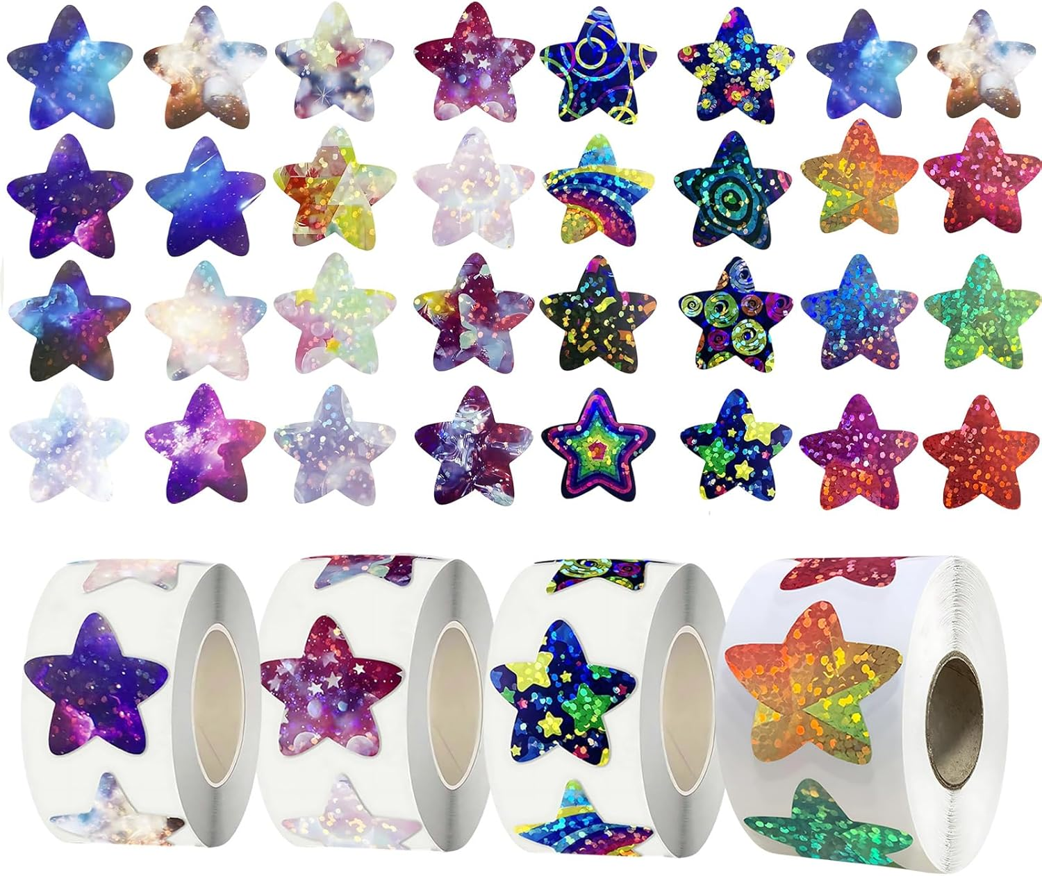2000Pcs Small Stickers for Kids, Star Stickers, Sticker, Kids Stickers, Stickers, 2.5Cm Space Themed Stickers, Self-Adhesive and Easy to Use, Teachers and Classroom image number 4