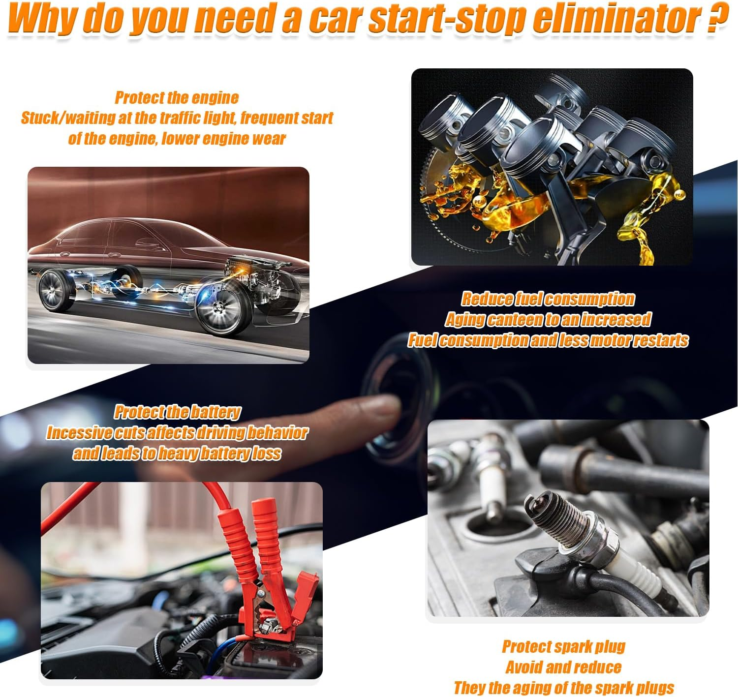 Auto Start-Stop Automatic Motor System Eliminator Control Cable, Auto-Off/Memory/Original 3 Modes, for V-W Golf 7 7.5 Pa-S-S-At B8 B8.5 image number 2