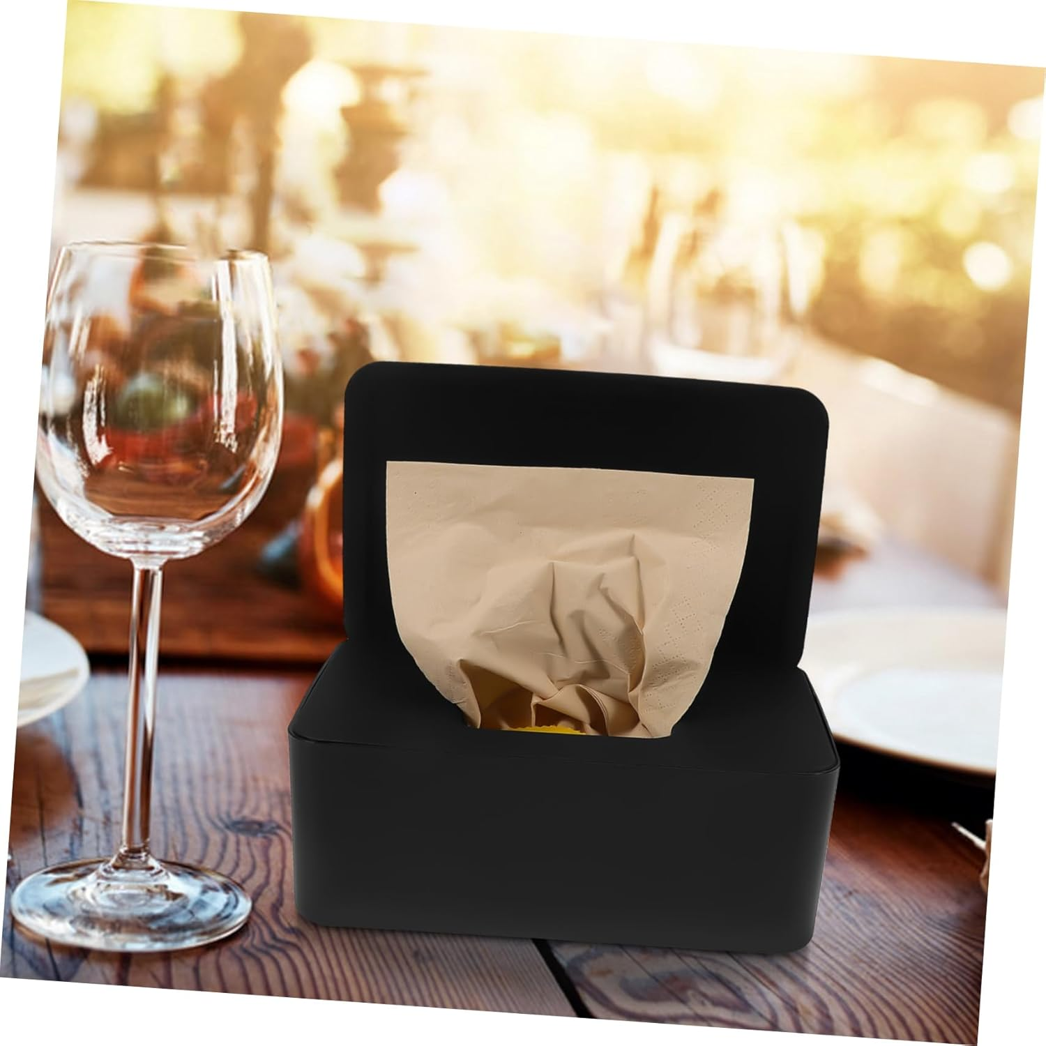 Generic Plastic Wipes Holder with Lid Portable Wipes Dispenser Box Face Towel Holder for Home Office and Car