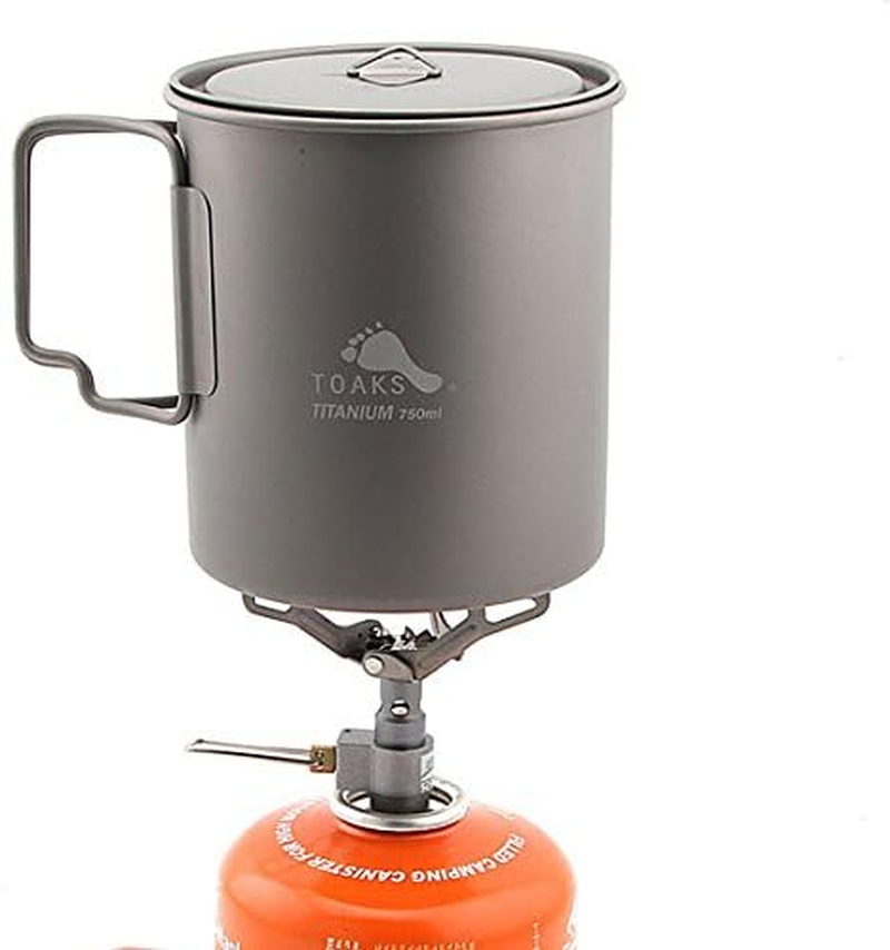 TOAKS Titanium Pot 750Ml and BRS 3000T Stove Camping Pot Coffee Cup Combo Set image number 1