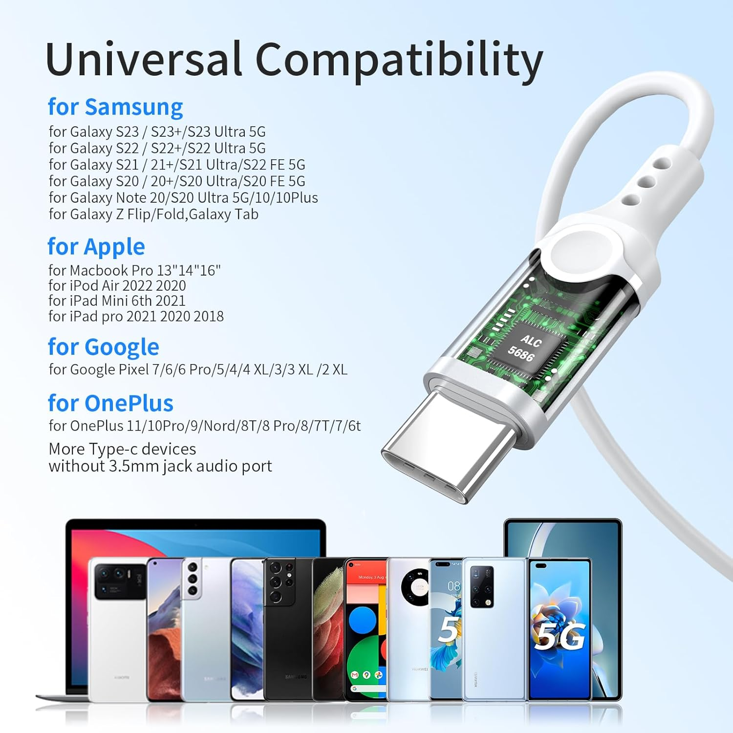 USB C Headphones for Samsung USB C Earphones with Microphone In-Ear Headphones Wired Earbuds USB Type C Earphones for Galaxy S23 Ultra S22 S21 FE S20 A53 A54 A34 Iphone 15 Pro Max Ipad Pro Pixel 8 7 6 - Black image number 2