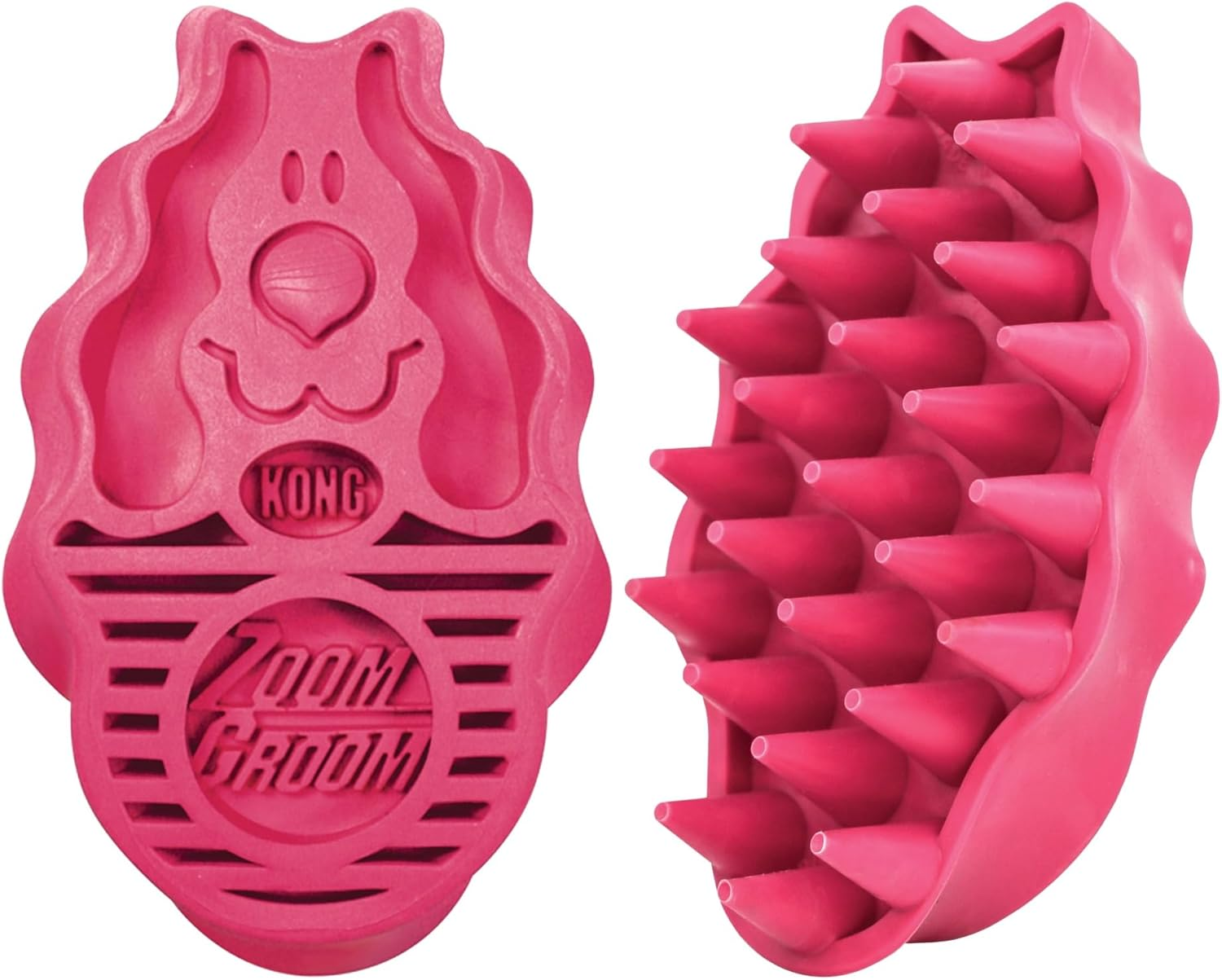 KONG - Zoomgroom - Dog Brush for Grooming and Shampooing - for Large Dogs (Blue)