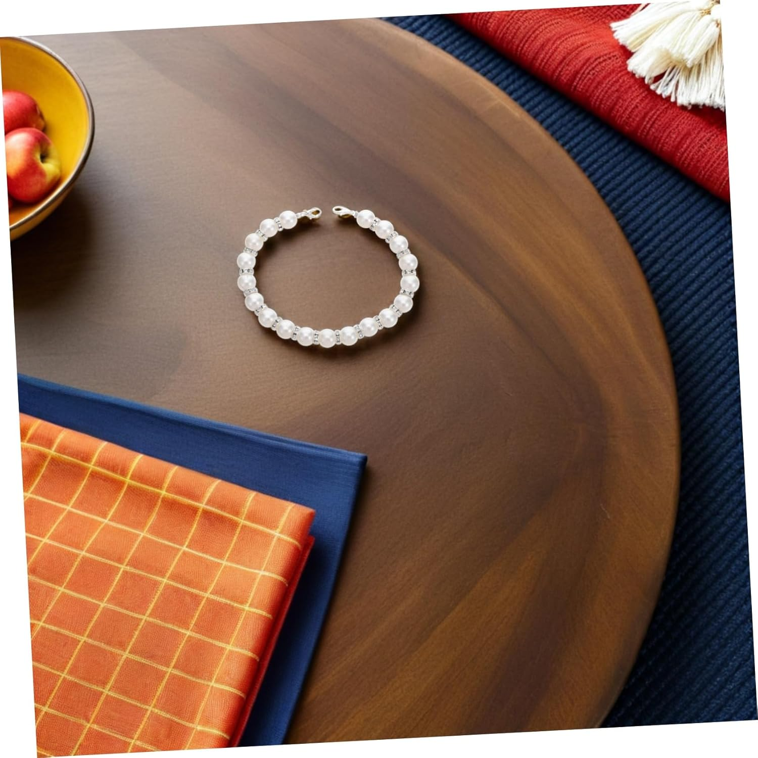 AKOOSY Pearl Chain Luggage Strap Suitcase Strap Bag Accessory Handbag Chain Replacement for DIY Purse image number 2